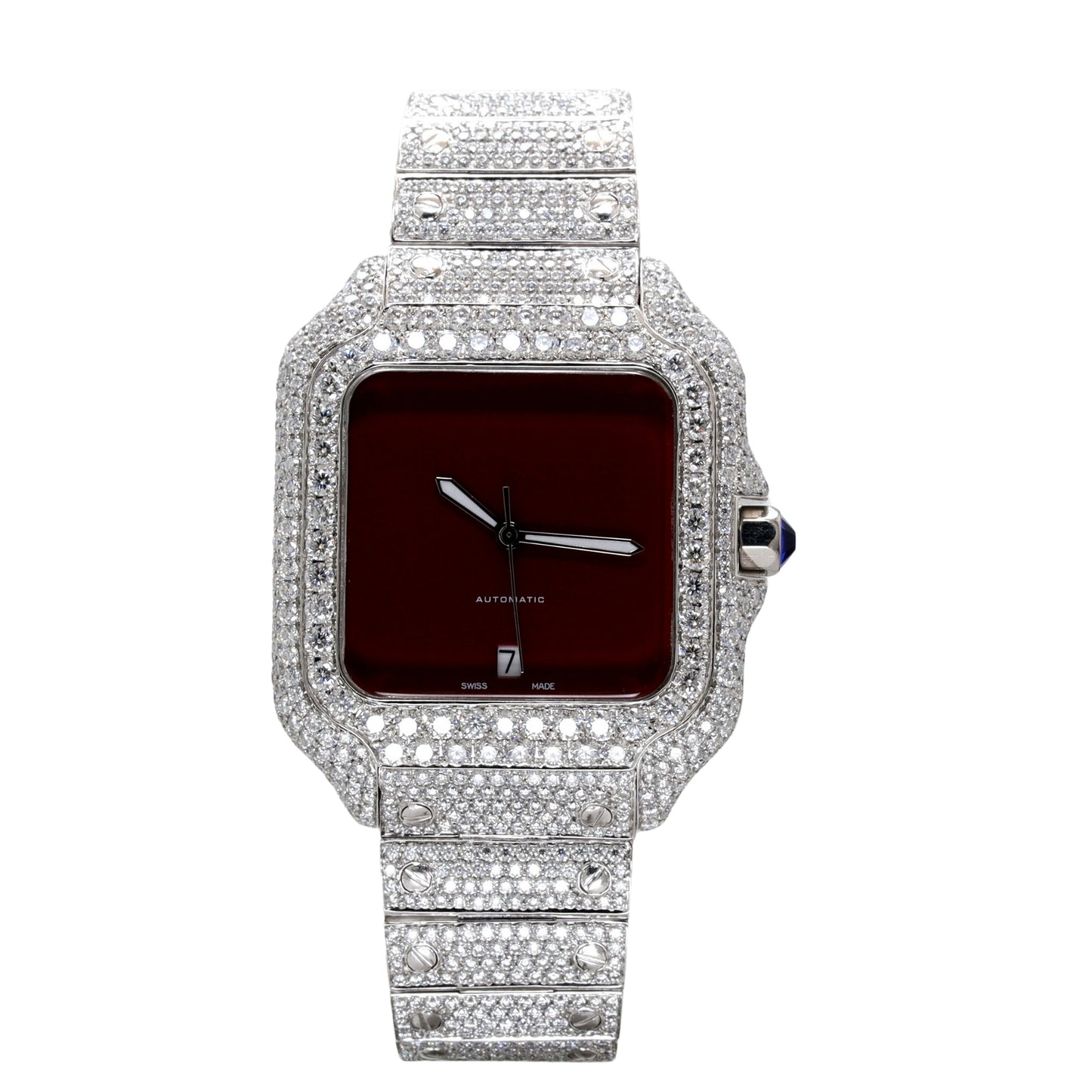 Luxury Square Dial Fully Diamond Studded Watch - Ulight Jewels