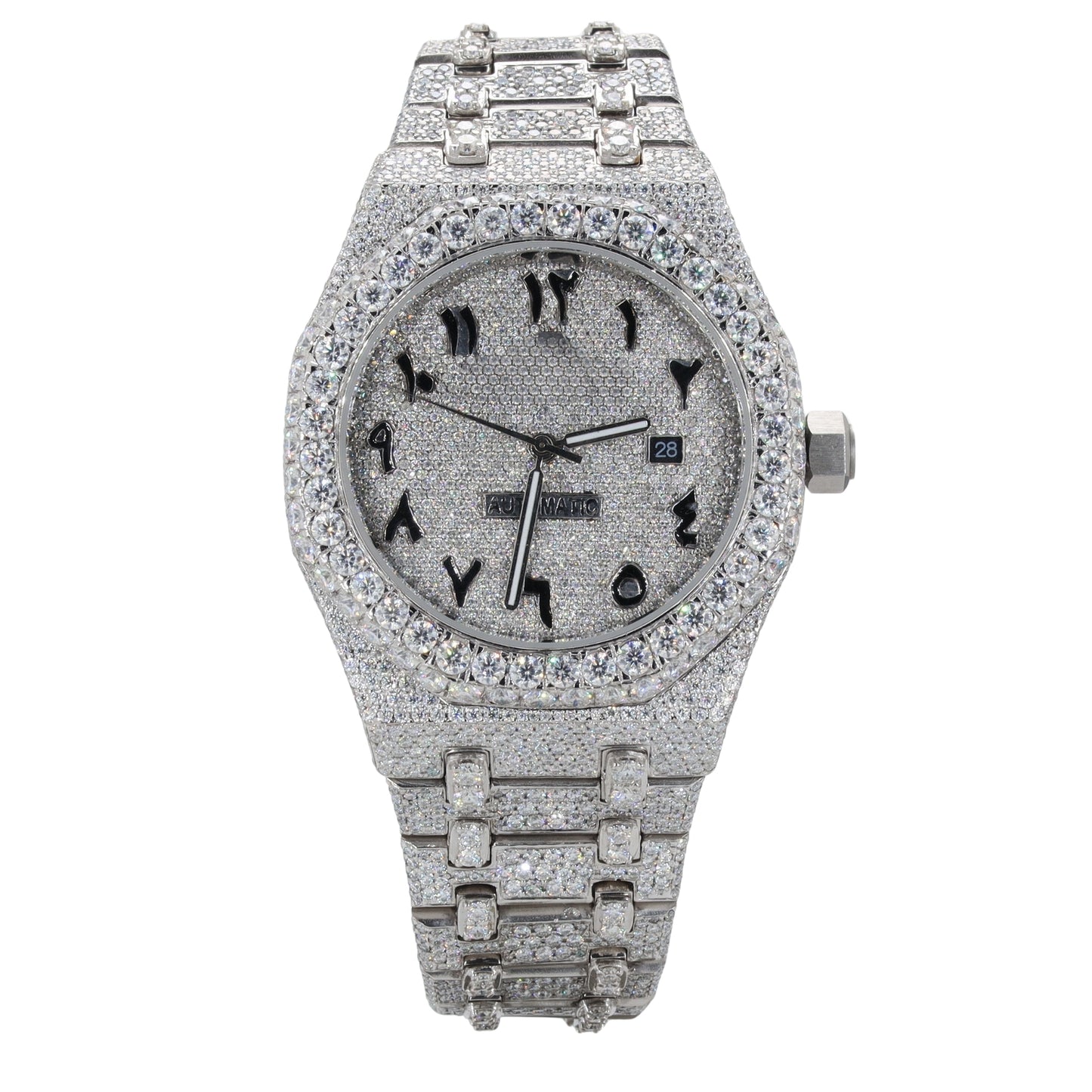 Quartz Hip Hop Wrist Diamond Studded Watch - Ulight Jewels