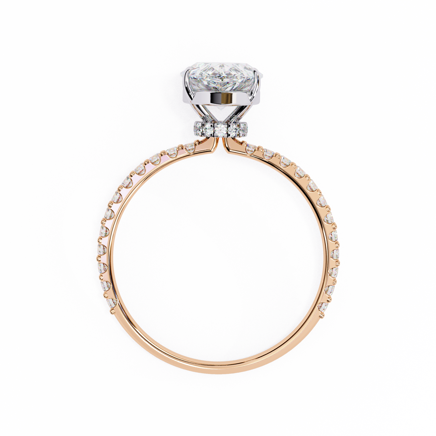 1.25 CT Pear Cut Diamond Wedding Rings