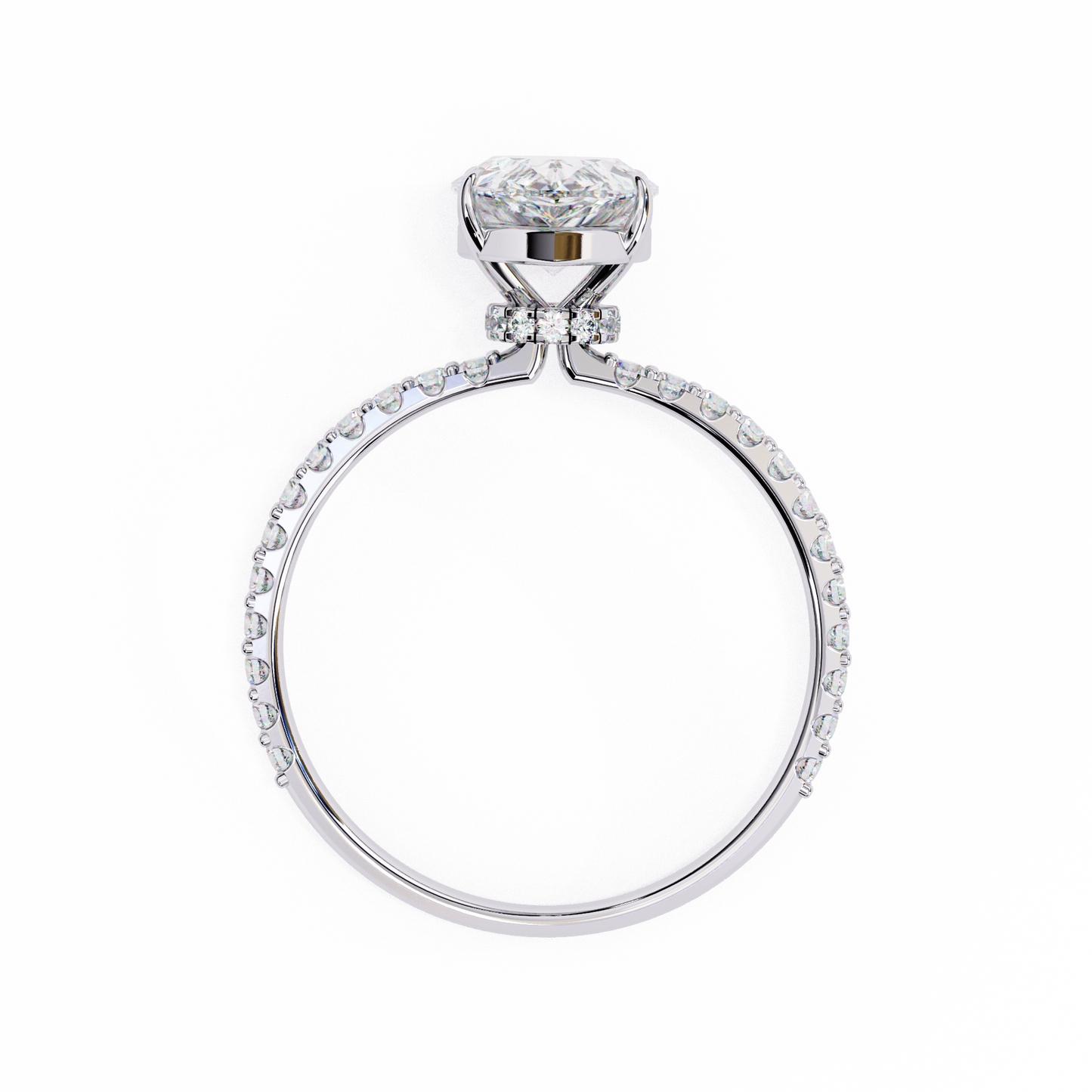 1.25 CT Pear Cut Diamond Wedding Rings