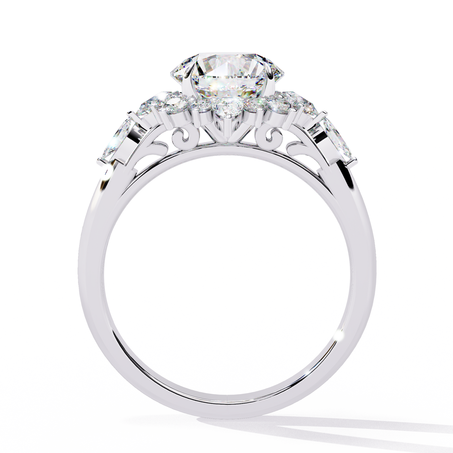 1.50 CT Round Cut Diamond Engagement Ring