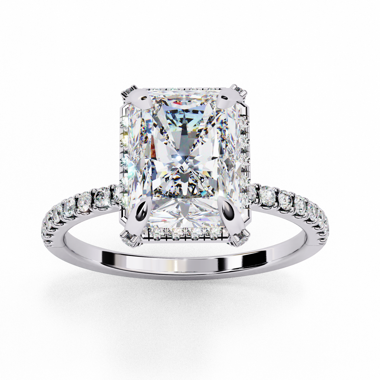 2.50 CT Radiant Cut Diamond Engagement Ring