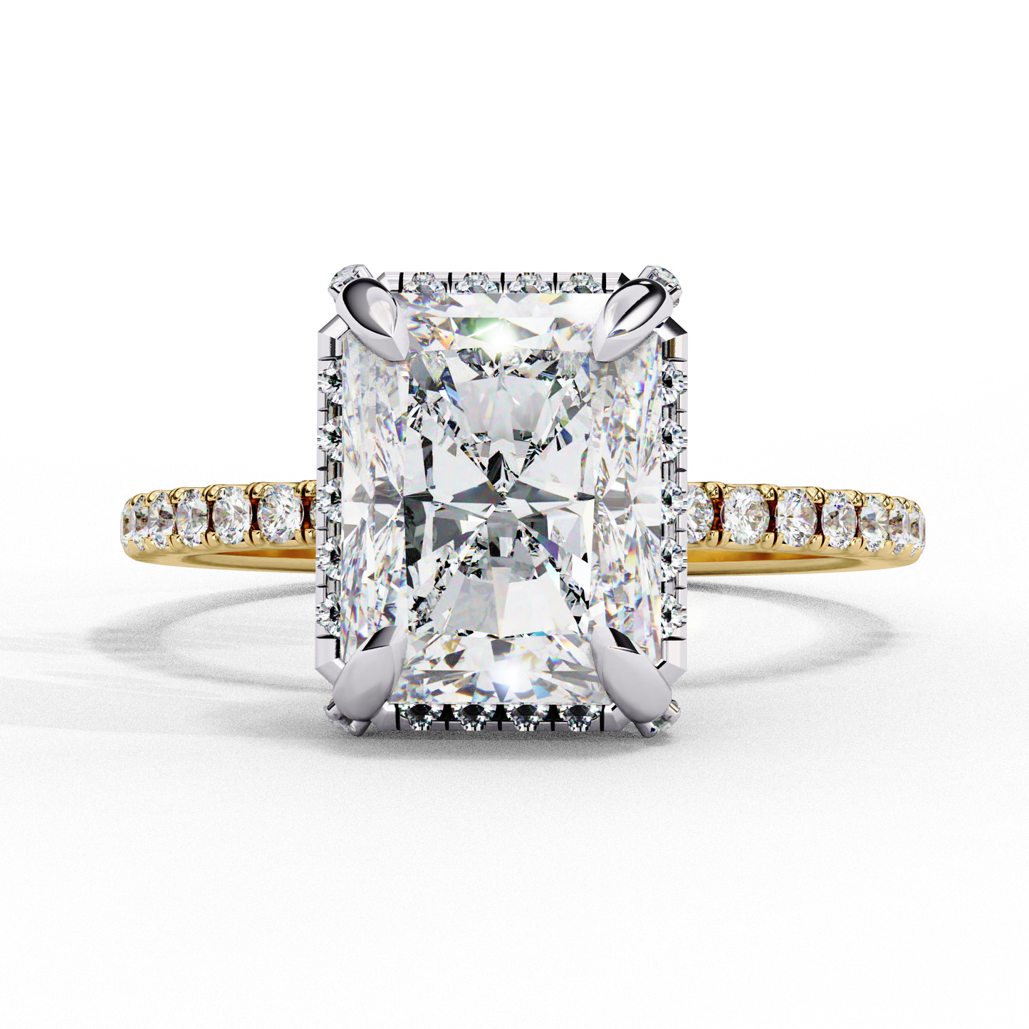 2.50 CT Radiant Cut Diamond Engagement Ring