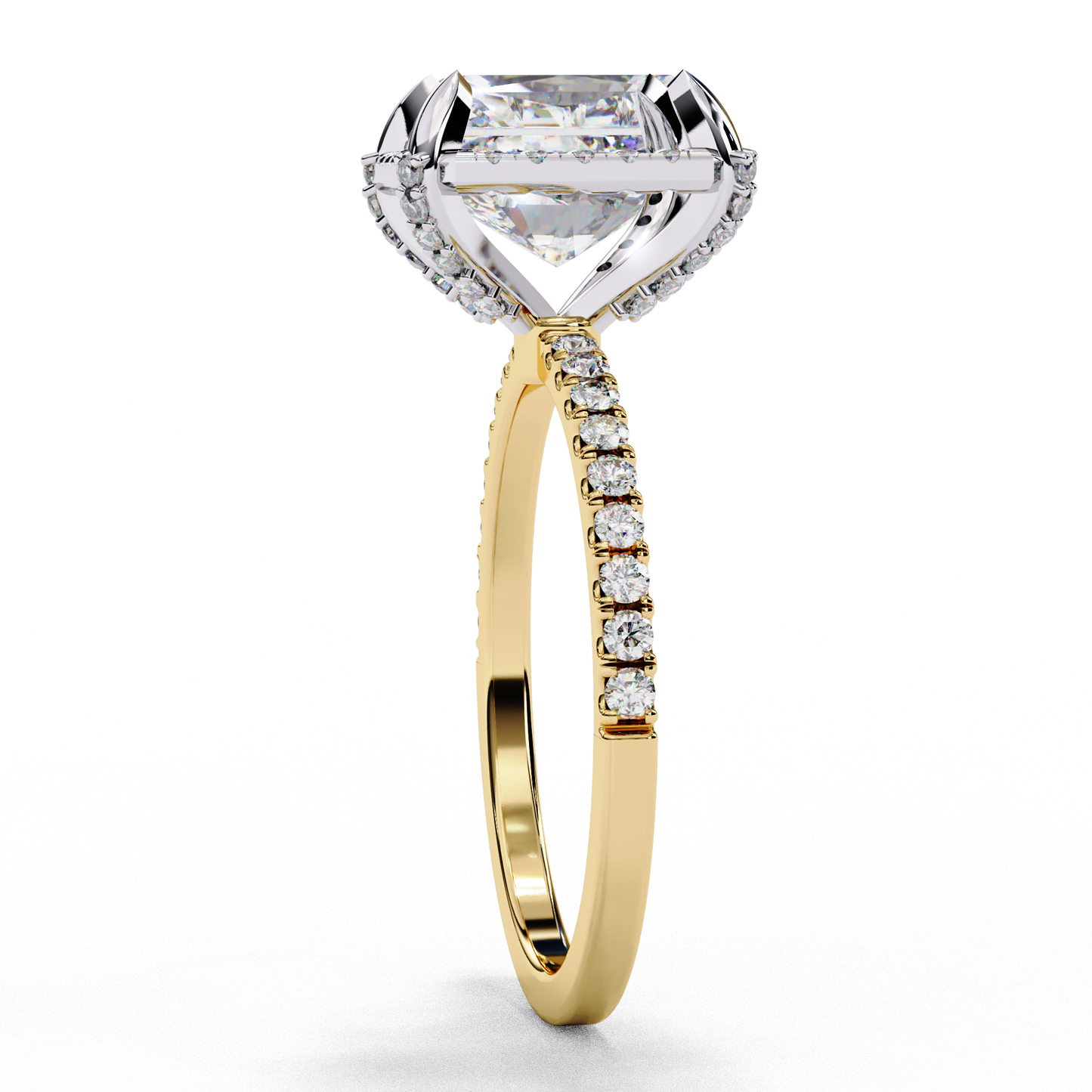 2.50 CT Radiant Cut Diamond Engagement Ring