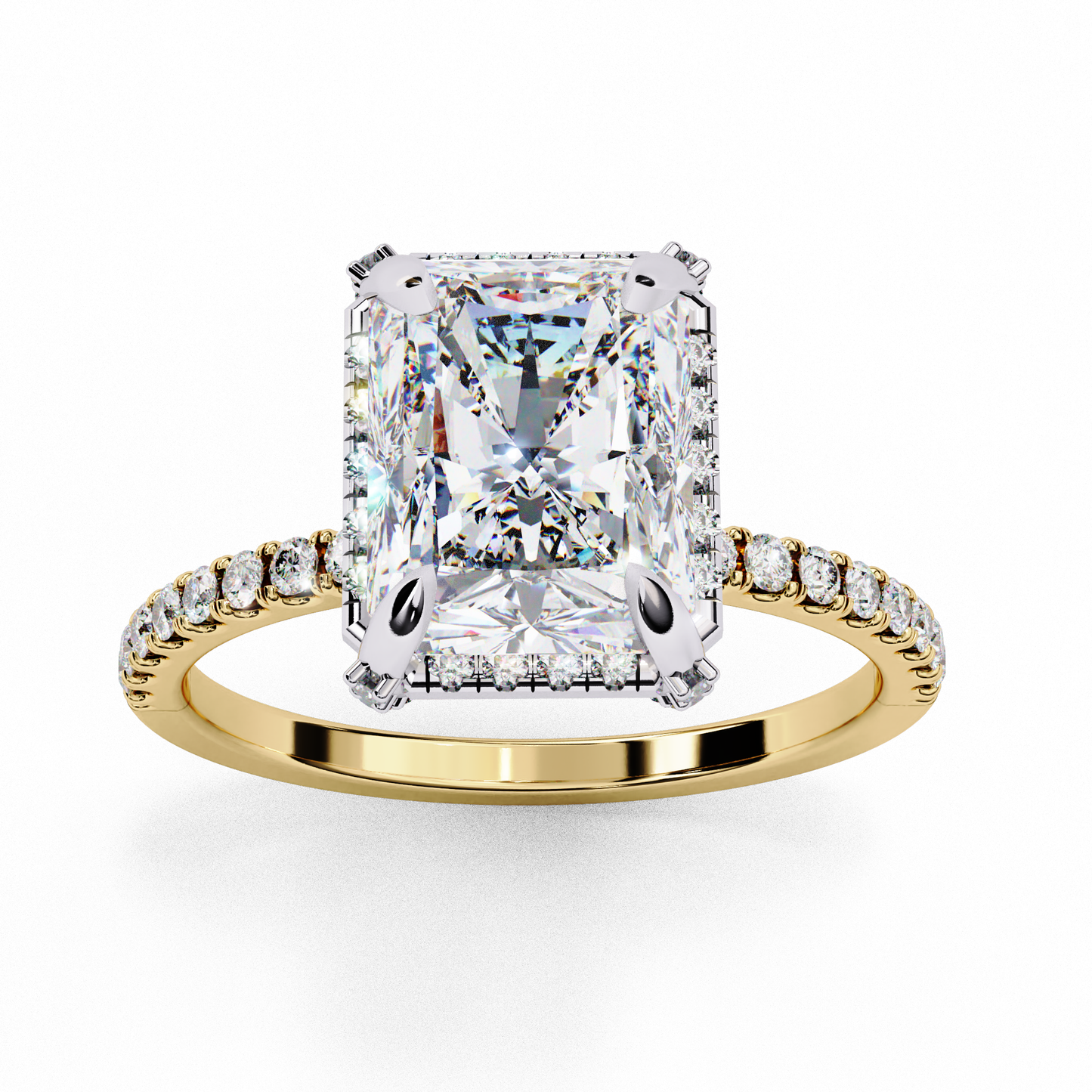 2.50 CT Radiant Cut Diamond Engagement Ring