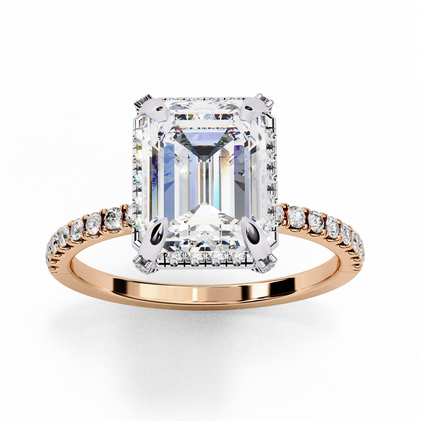 2.50 CT Emerald Cut Diamond Engagement Ring