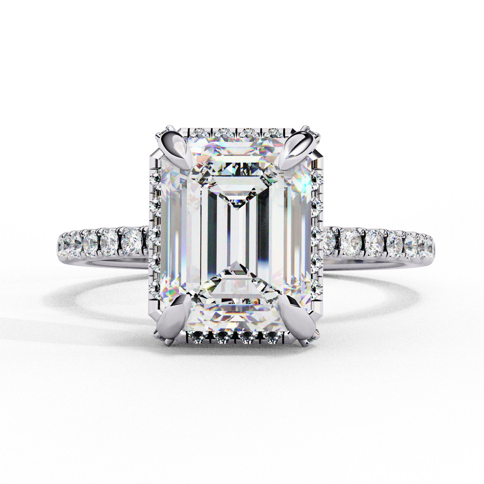 2.50 CT Emerald Cut Diamond Engagement Ring - Ulight Jewels