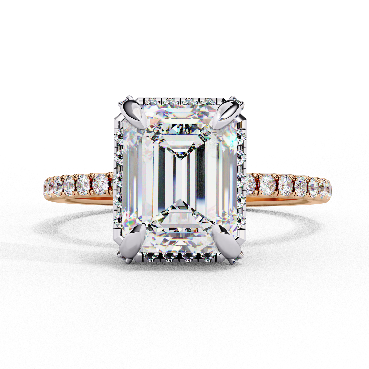 2.50 CT Emerald Cut Diamond Engagement Ring