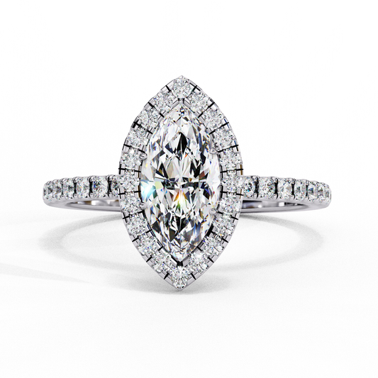 1.00 CT Marquise Cut Diamond Engagement Ring - Ulight Jewels