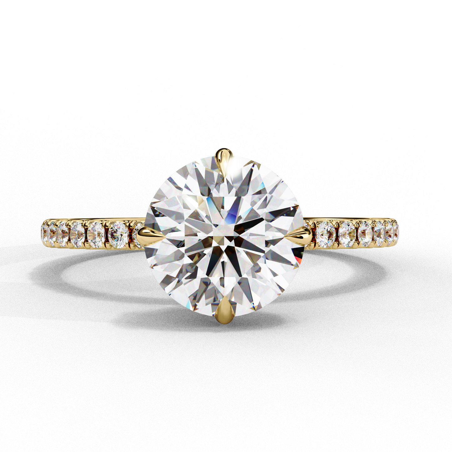 2.50 CT  Round Cut Diamond Engagement Ring