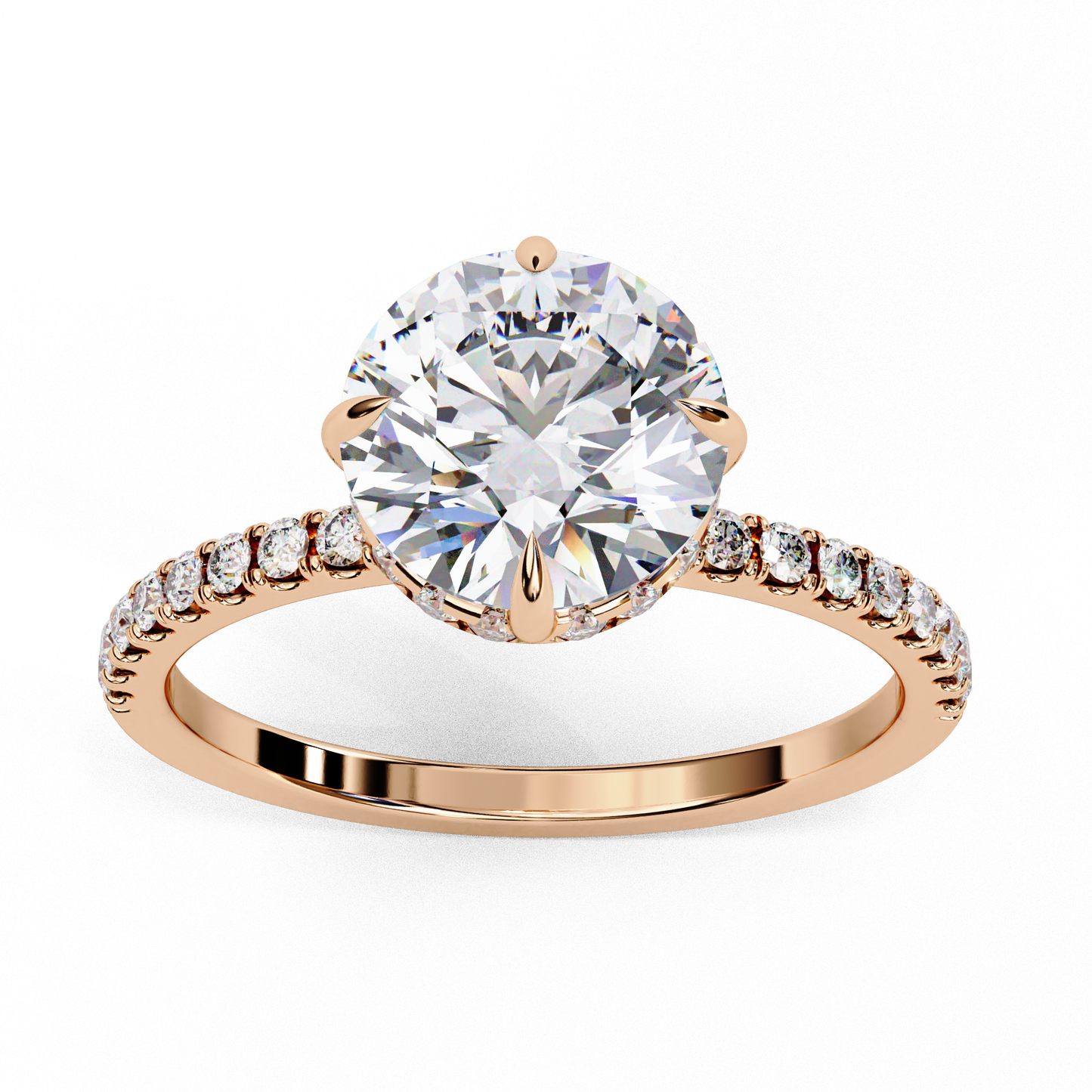 2.50 CT  Round Cut Diamond Engagement Ring