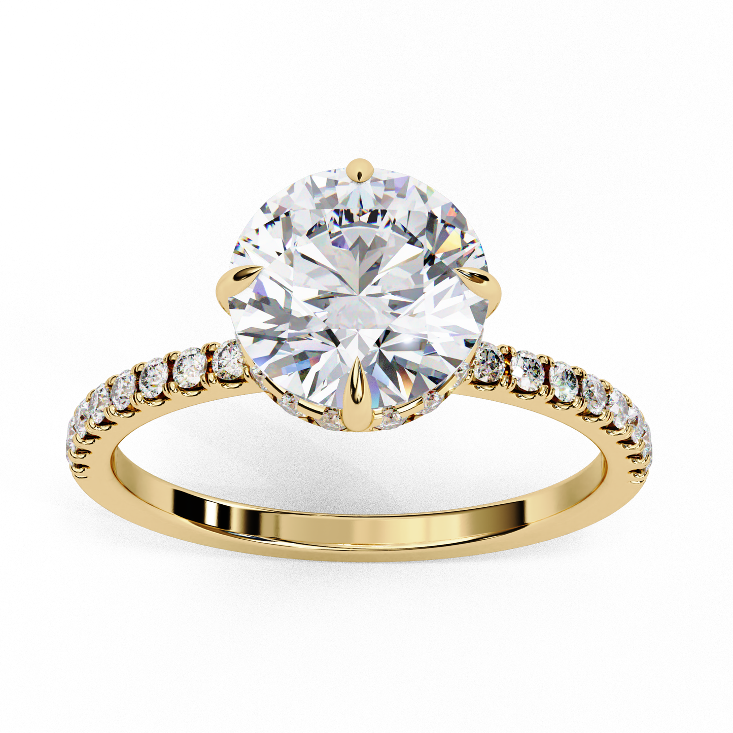 2.50 CT  Round Cut Diamond Engagement Ring