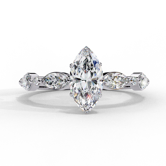 1.00 CT MARQUISE Cut Diamond Engagement Ring - Ulight Jewels