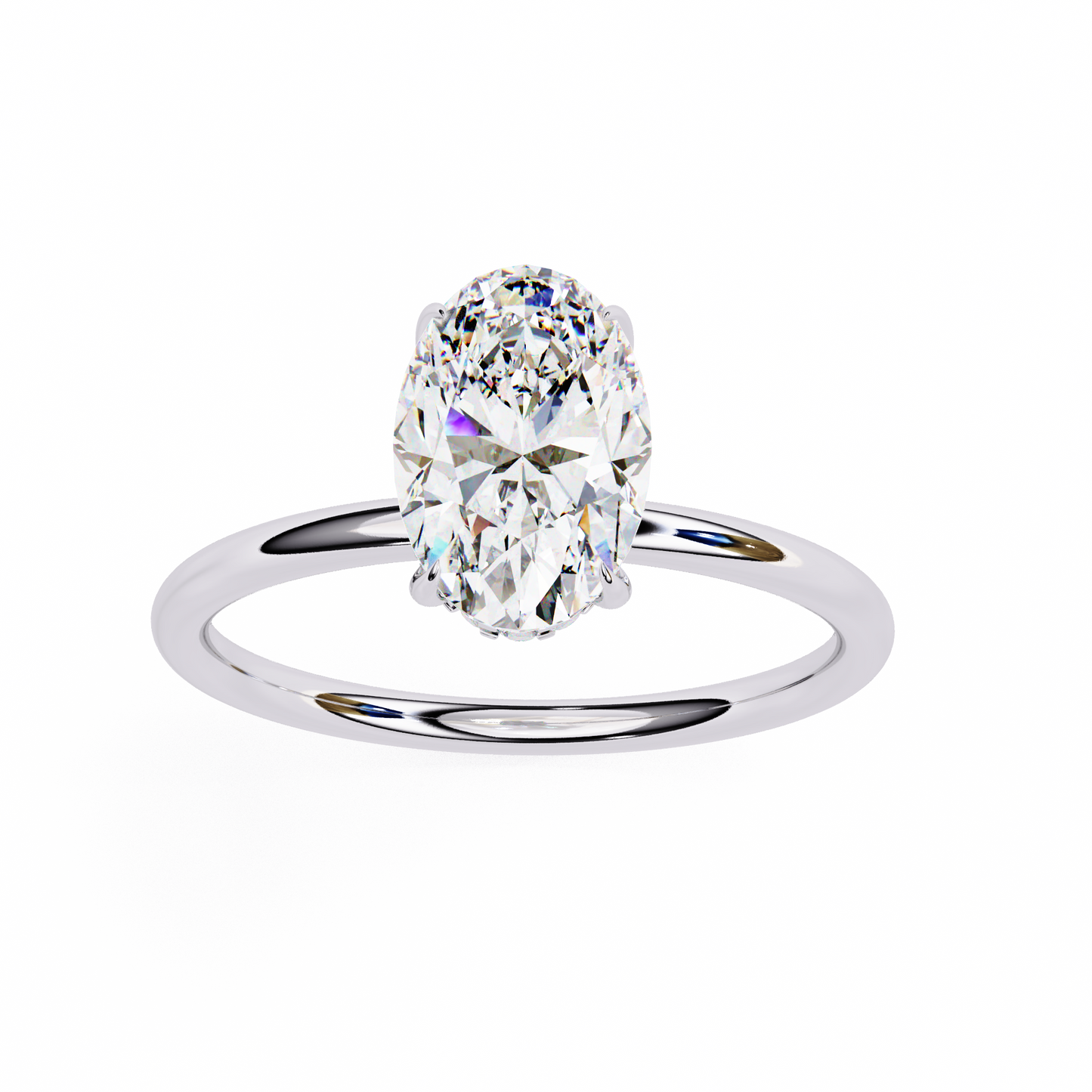 1.50 CT OVAL Cut Diamond Engagement Ring