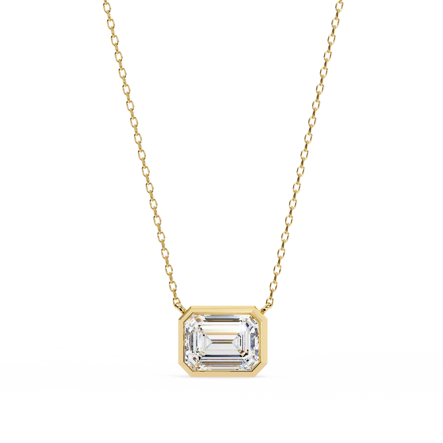 1.75 CT Emerald Cut Diamond Pendant