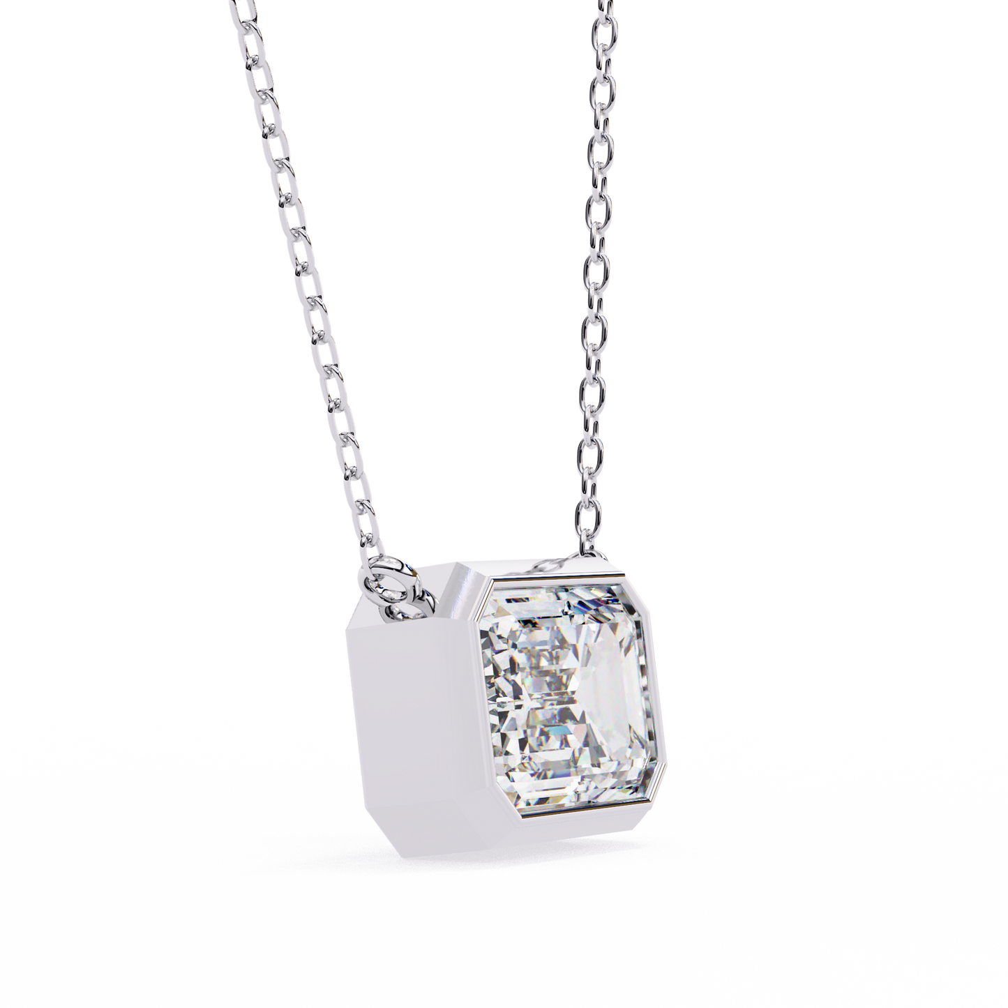 1.75 CT Emerald Cut Diamond Pendant