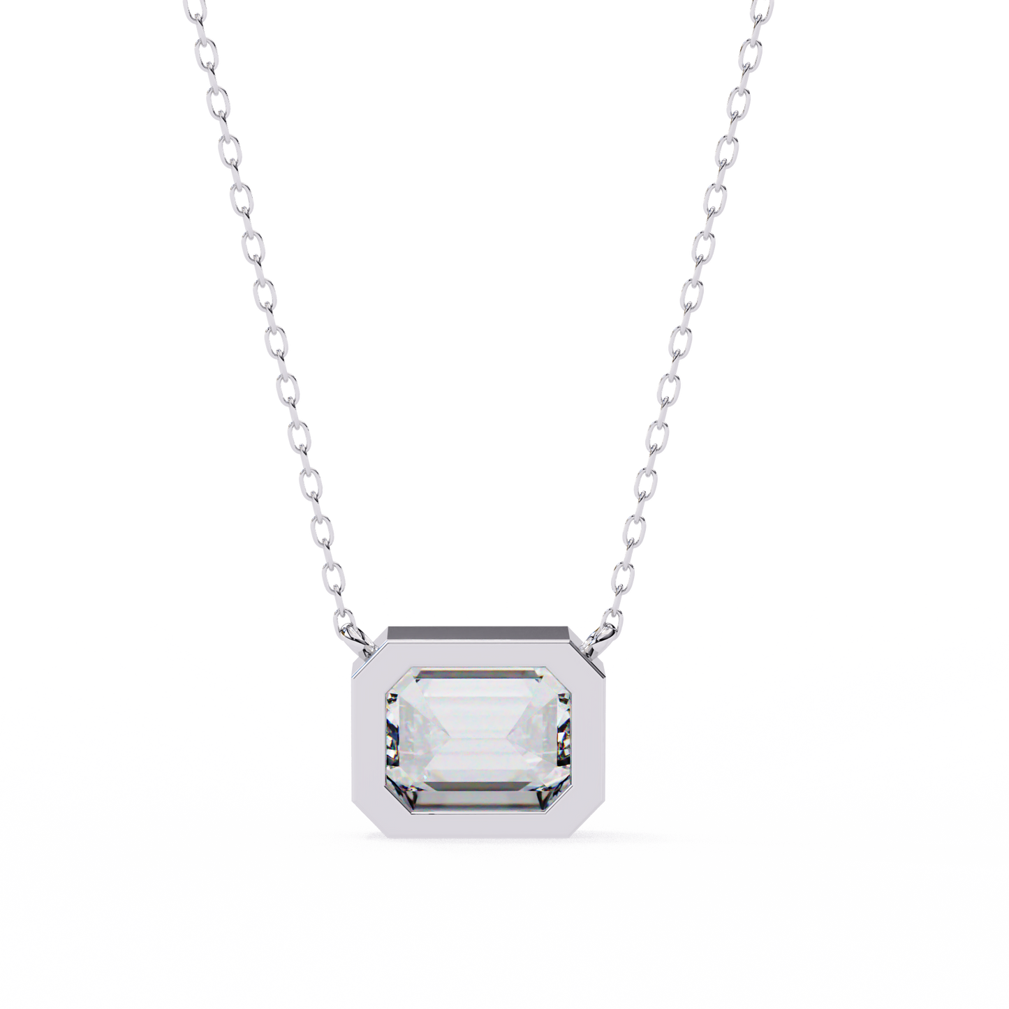 1.75 CT Emerald Cut Diamond Pendant