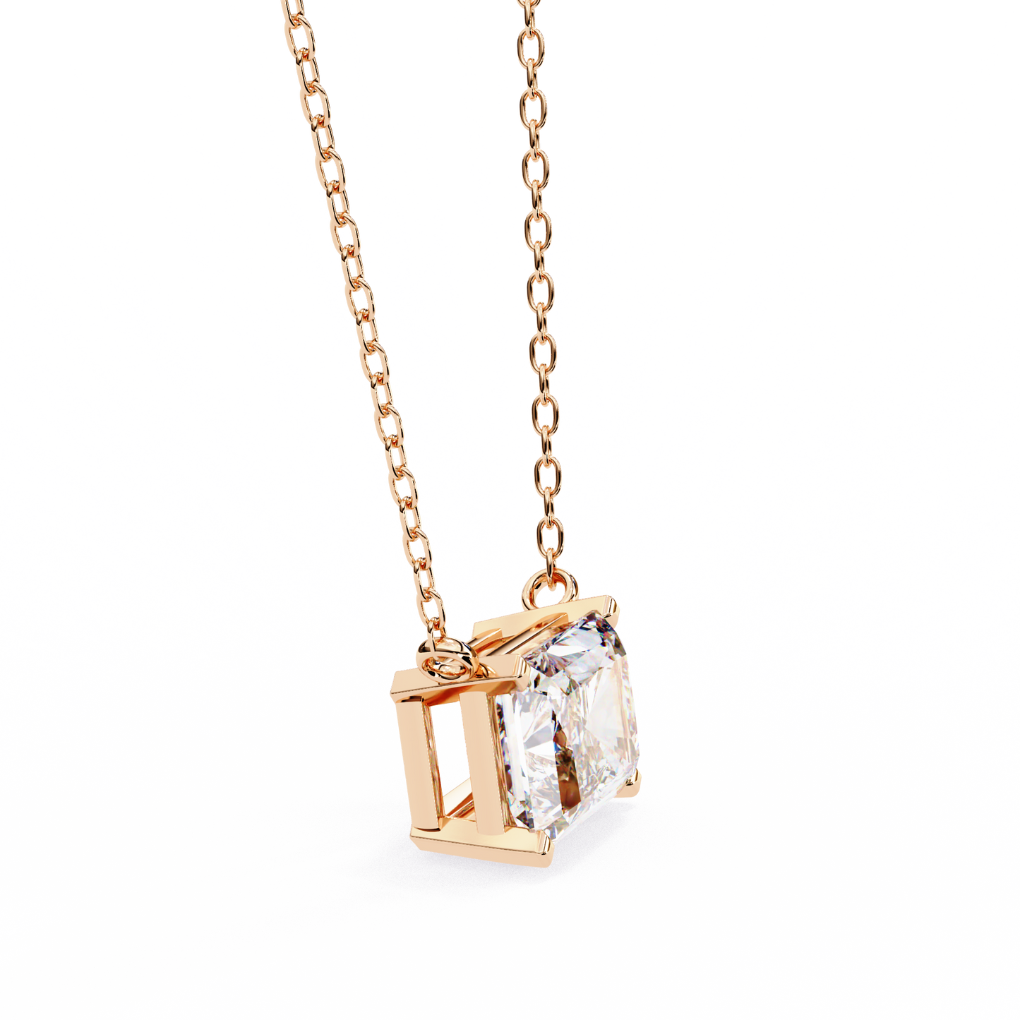 1.75 CT Radiant Cut Diamond Pendant