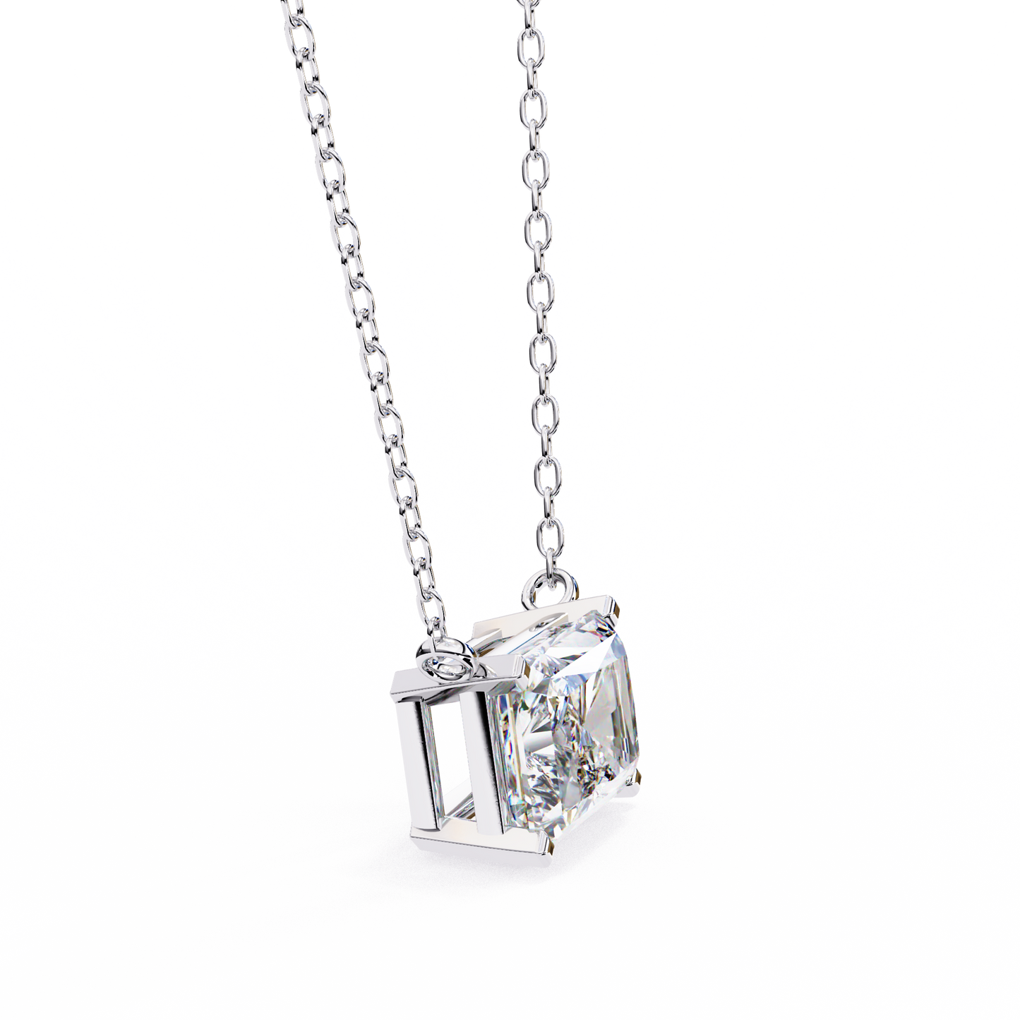 1.75 CT Radiant Cut Diamond Pendant