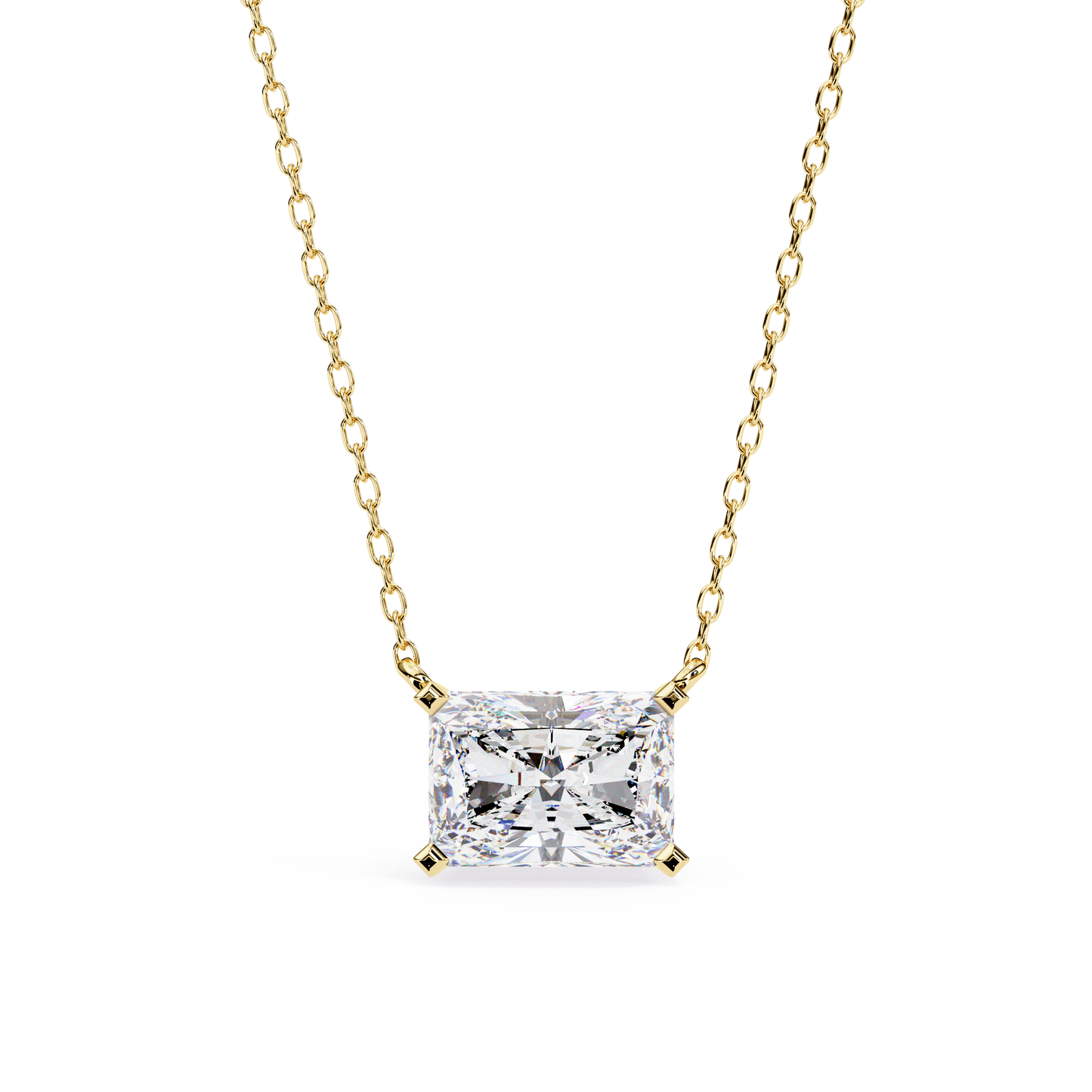 1.75 CT Radiant Cut Diamond Pendant