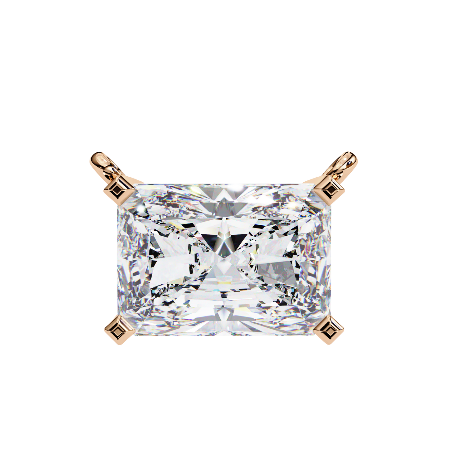 1.75 CT Radiant Cut Diamond Pendant