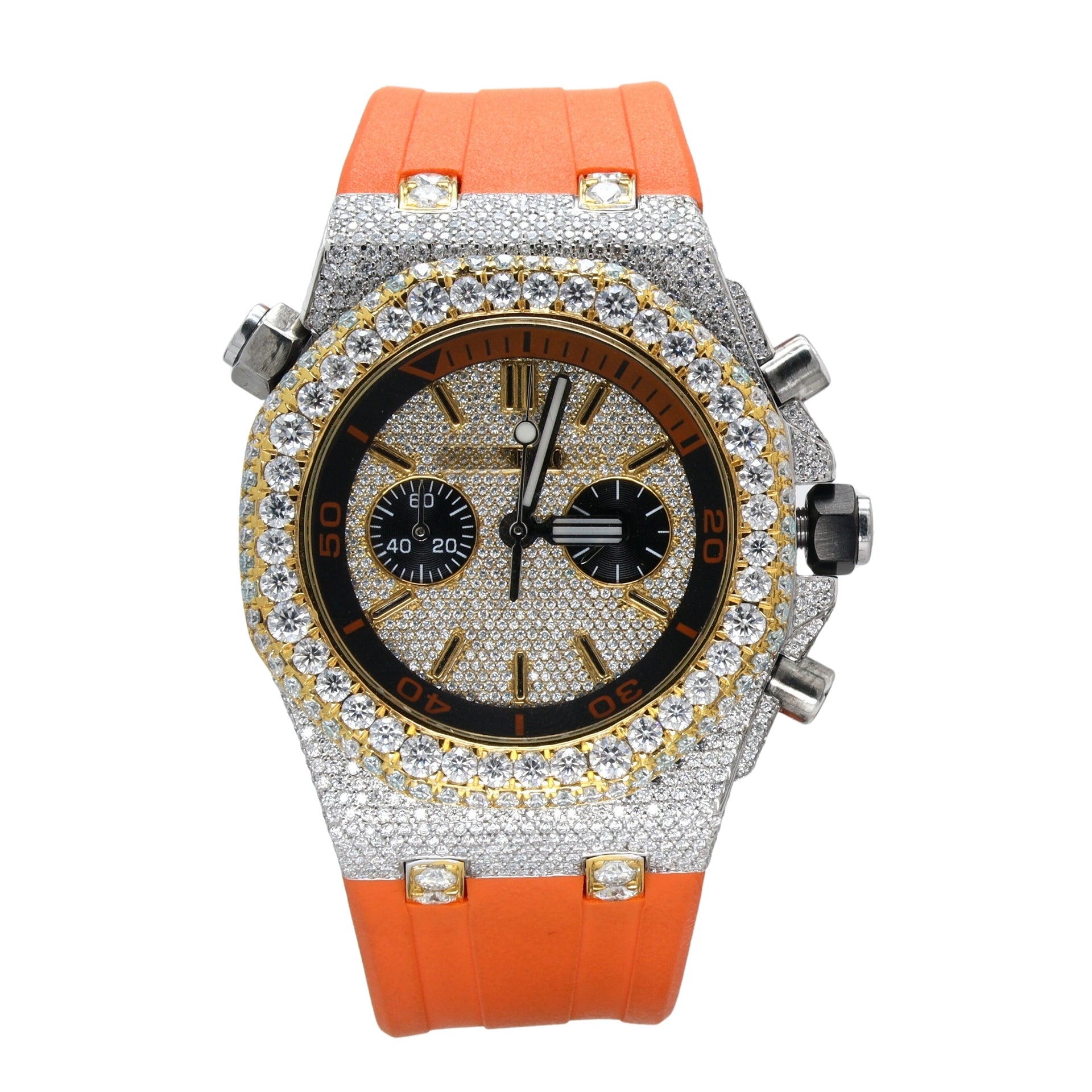 Modern 2-Tone Prwmium Diamond Watch-Men - Ulight Jewels