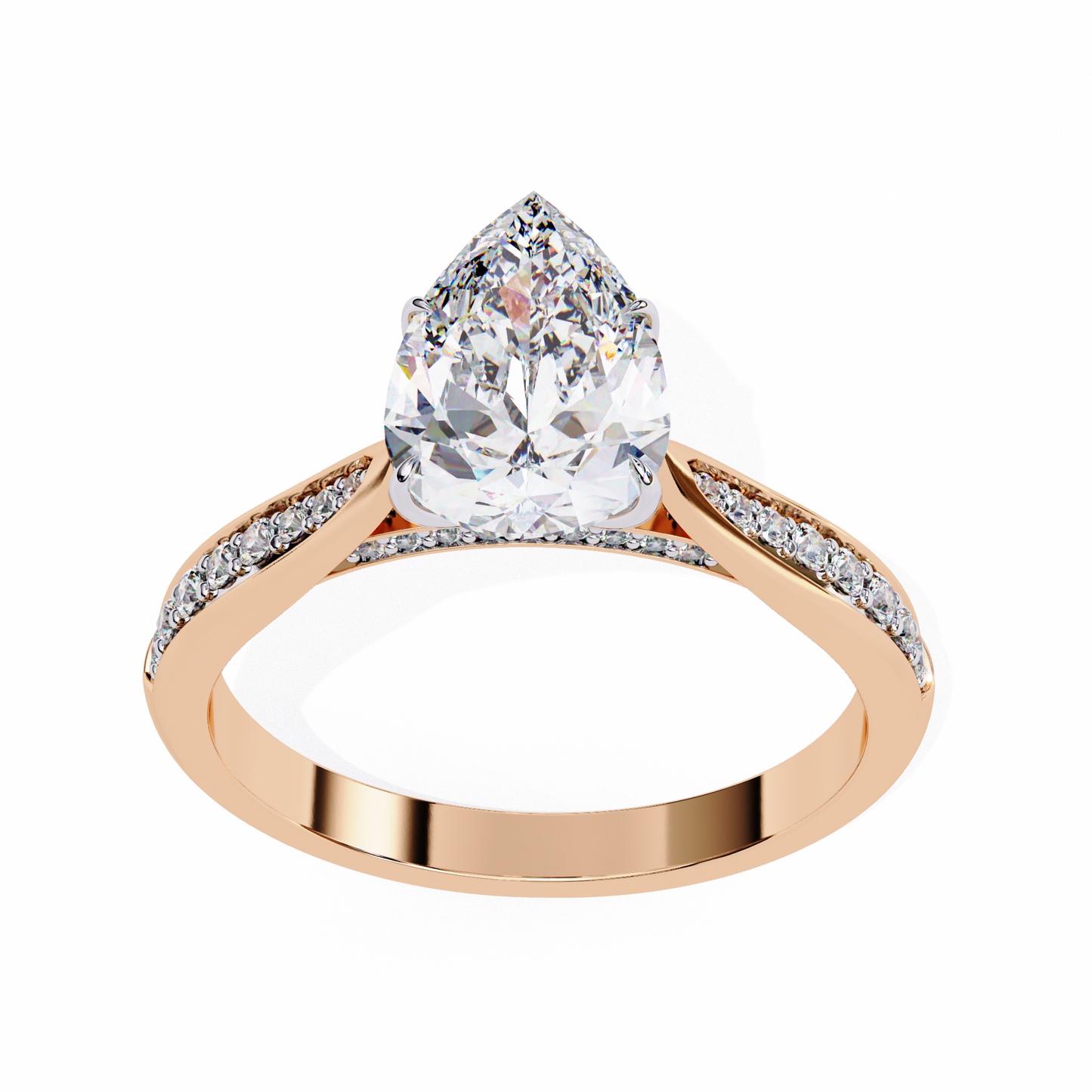 1.25 CT PEAR Cut Diamond Engagement Ring