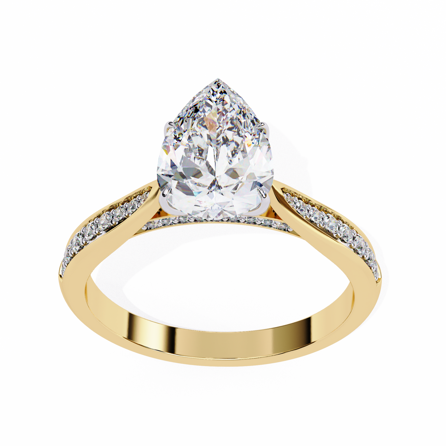 1.25 CT PEAR Cut Diamond Engagement Ring