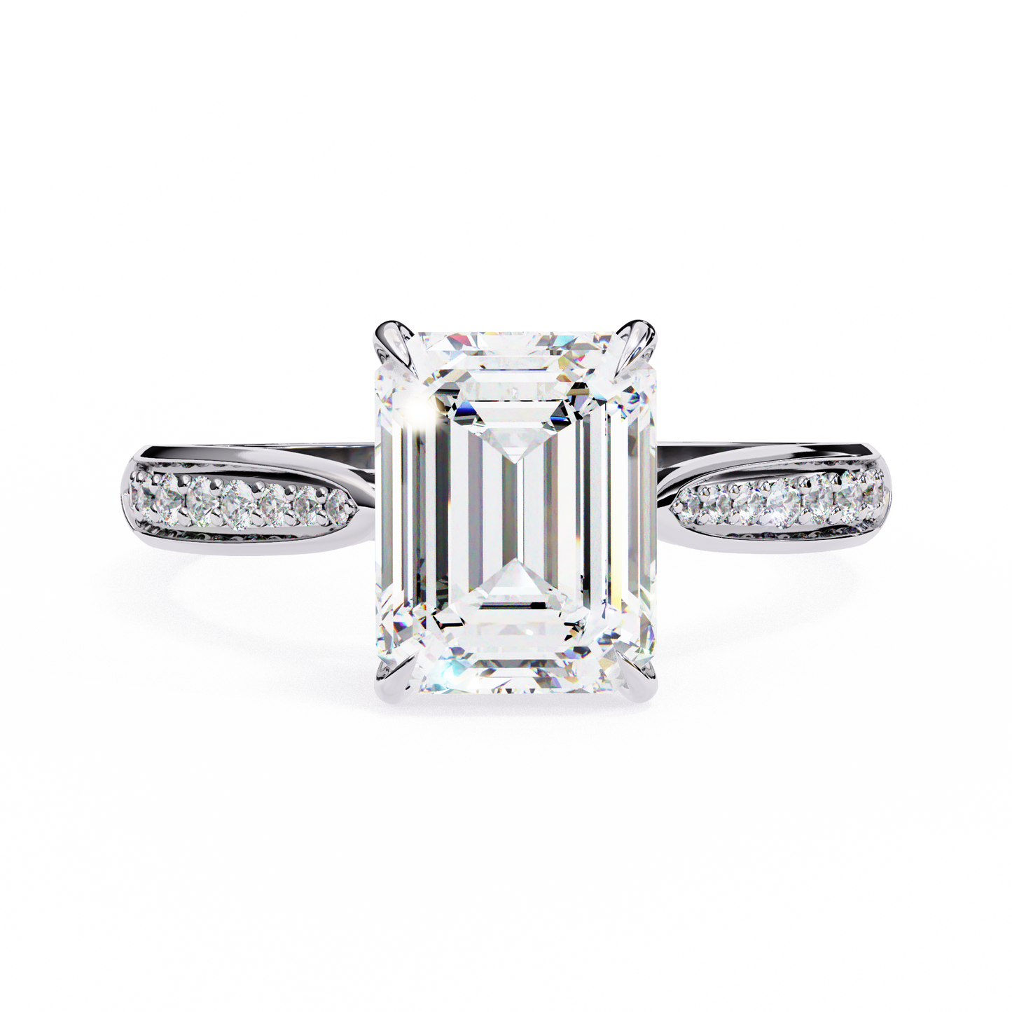 2.50 CT EMERAID Cut Diamond Engagement Ring - Ulight Jewels