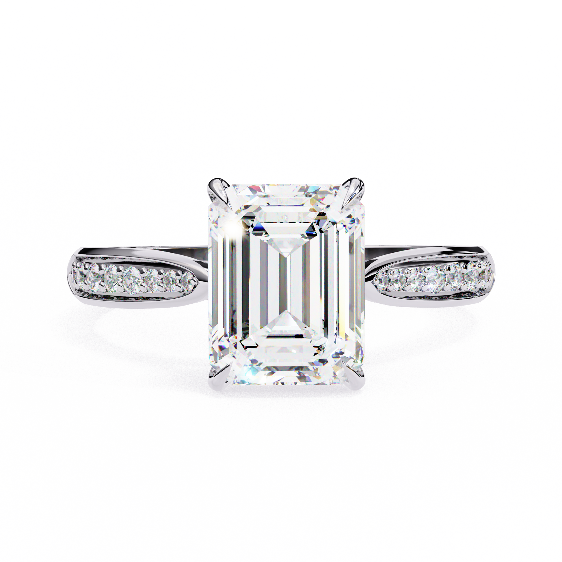 2.50 CT EMERAID Cut Diamond Engagement Ring - Ulight Jewels