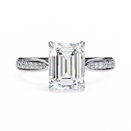 2.50 CT EMERAID Cut Diamond Engagement Ring - Ulight Jewels