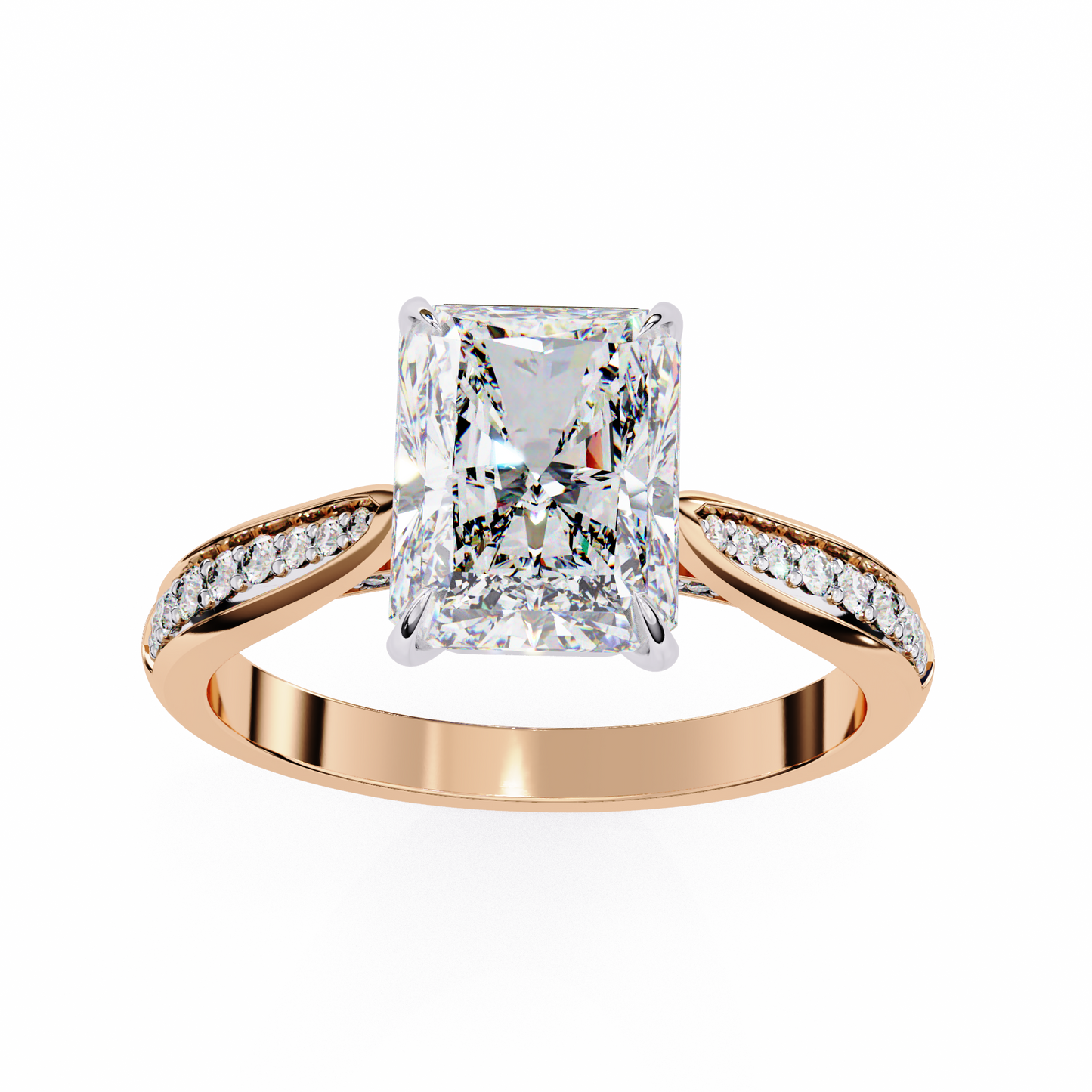 2.00 CT RADIANT Cut Diamond Engagement Ring