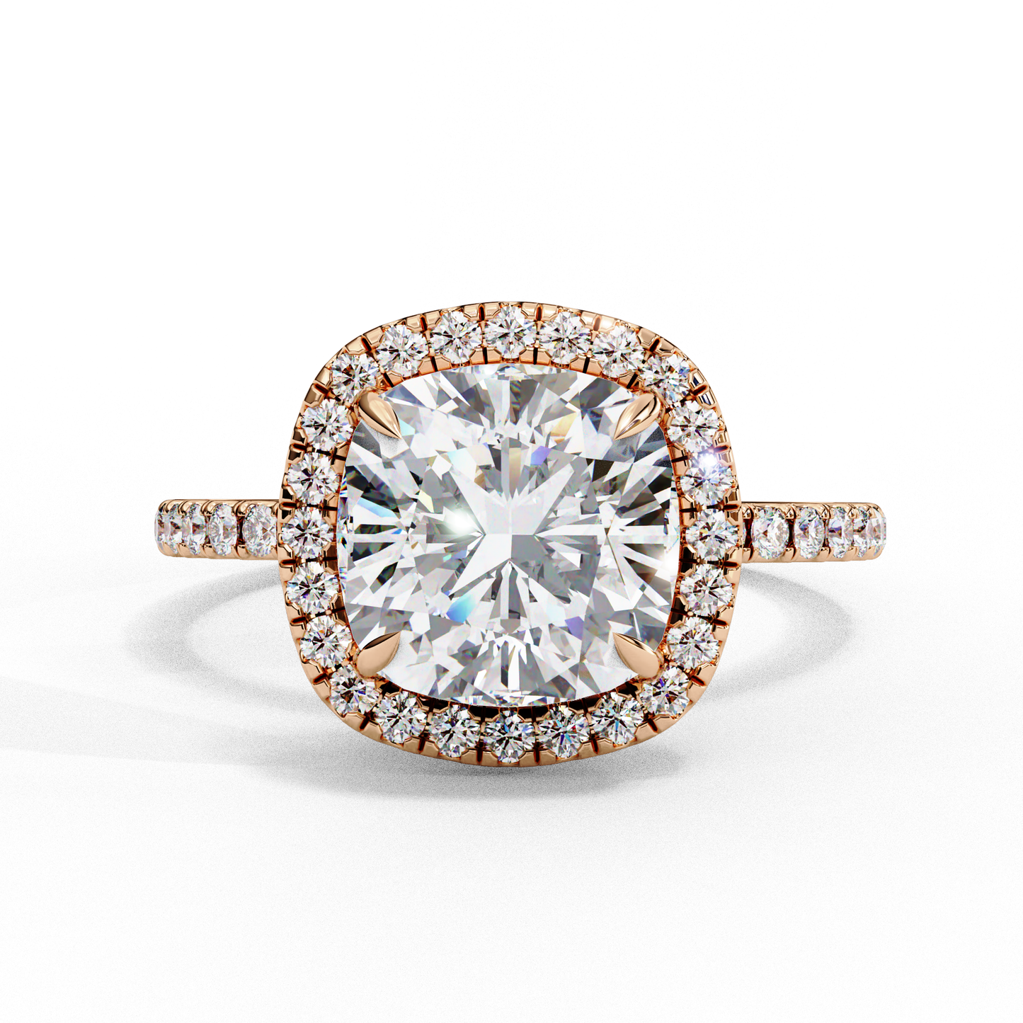 2.00 CT  Cushion Cut Diamond Engagement Ring