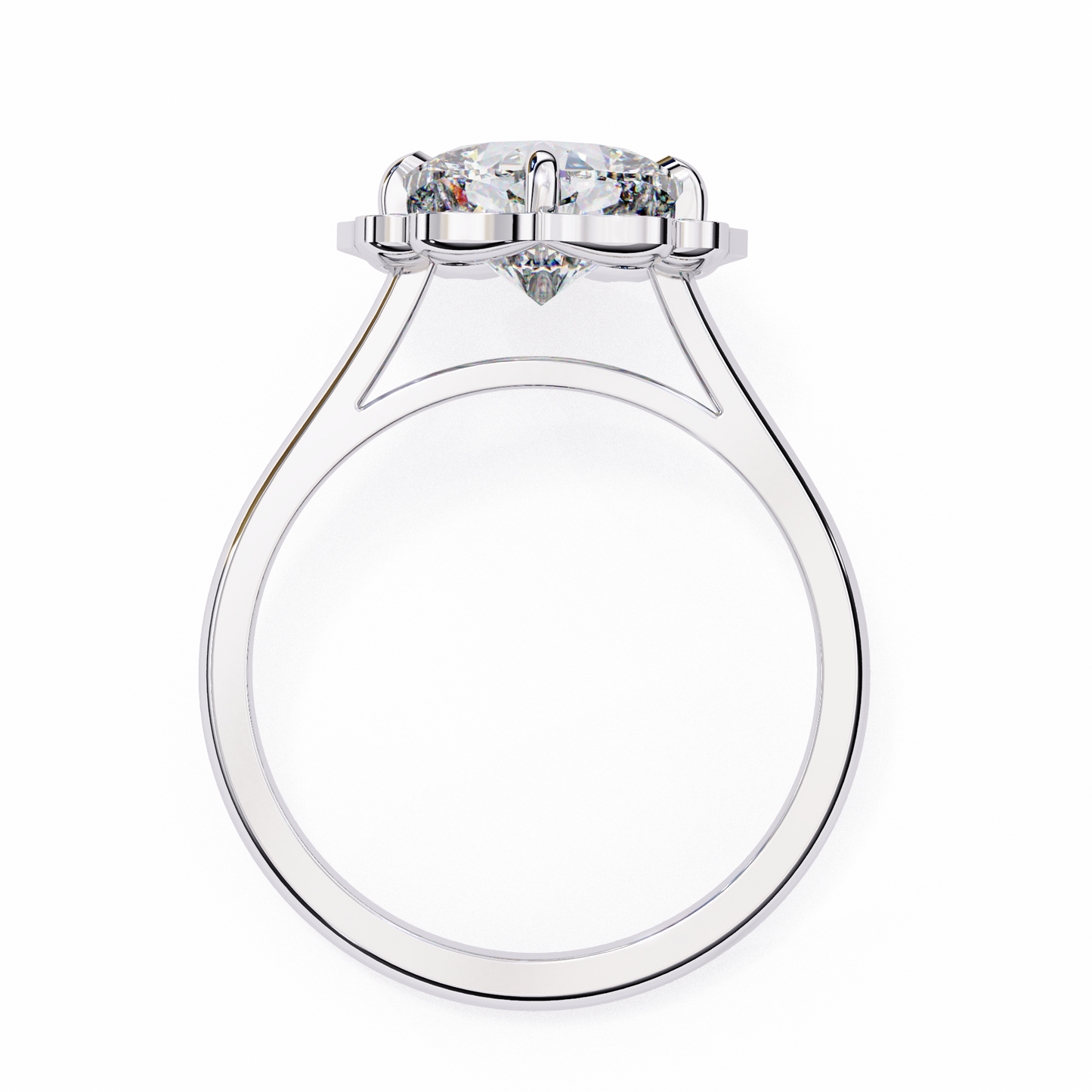 3.50  CT CUSHION Cut Diamond Engagement Ring