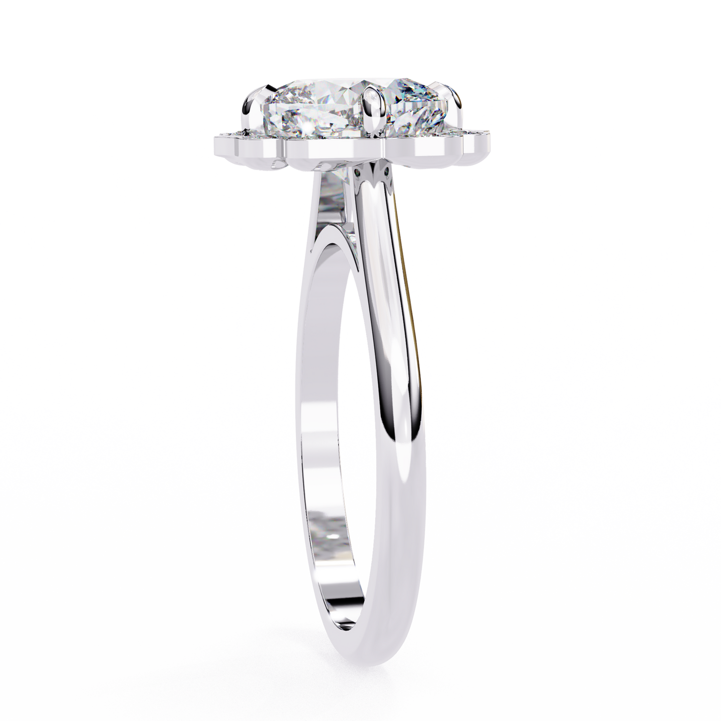 3.50  CT CUSHION Cut Diamond Engagement Ring