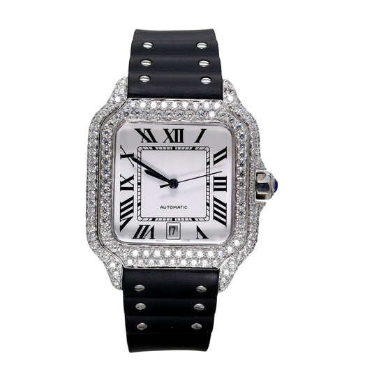 Luxury Leather Belt Diamond Studded Watch-Men - Ulight Jewels