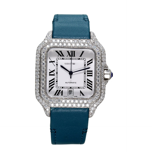 Fancy Square Dial Party Wear Automatic Diamond Watch - Ulight Jewels