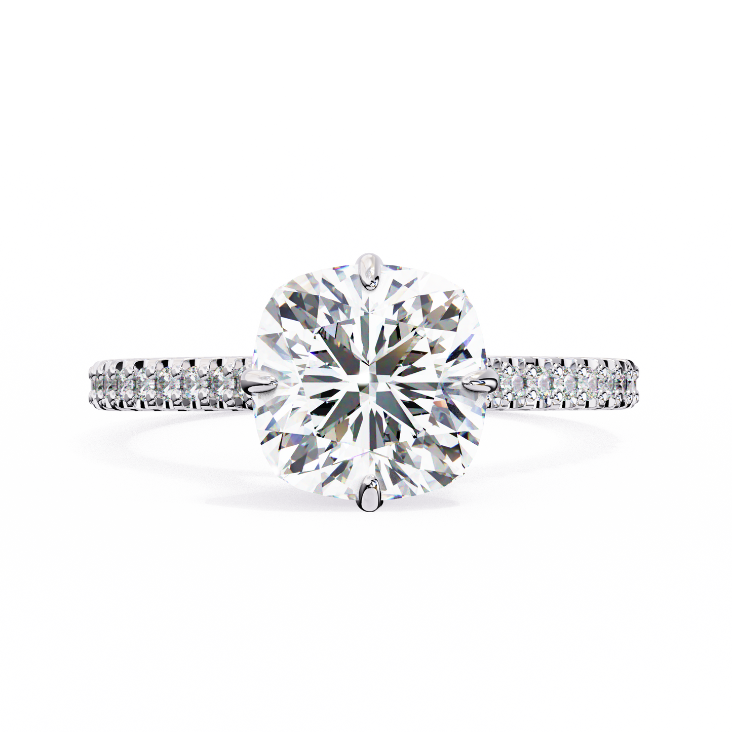 3.00  CT Cushion Cut Diamond Engagement Ring - Ulight Jewels