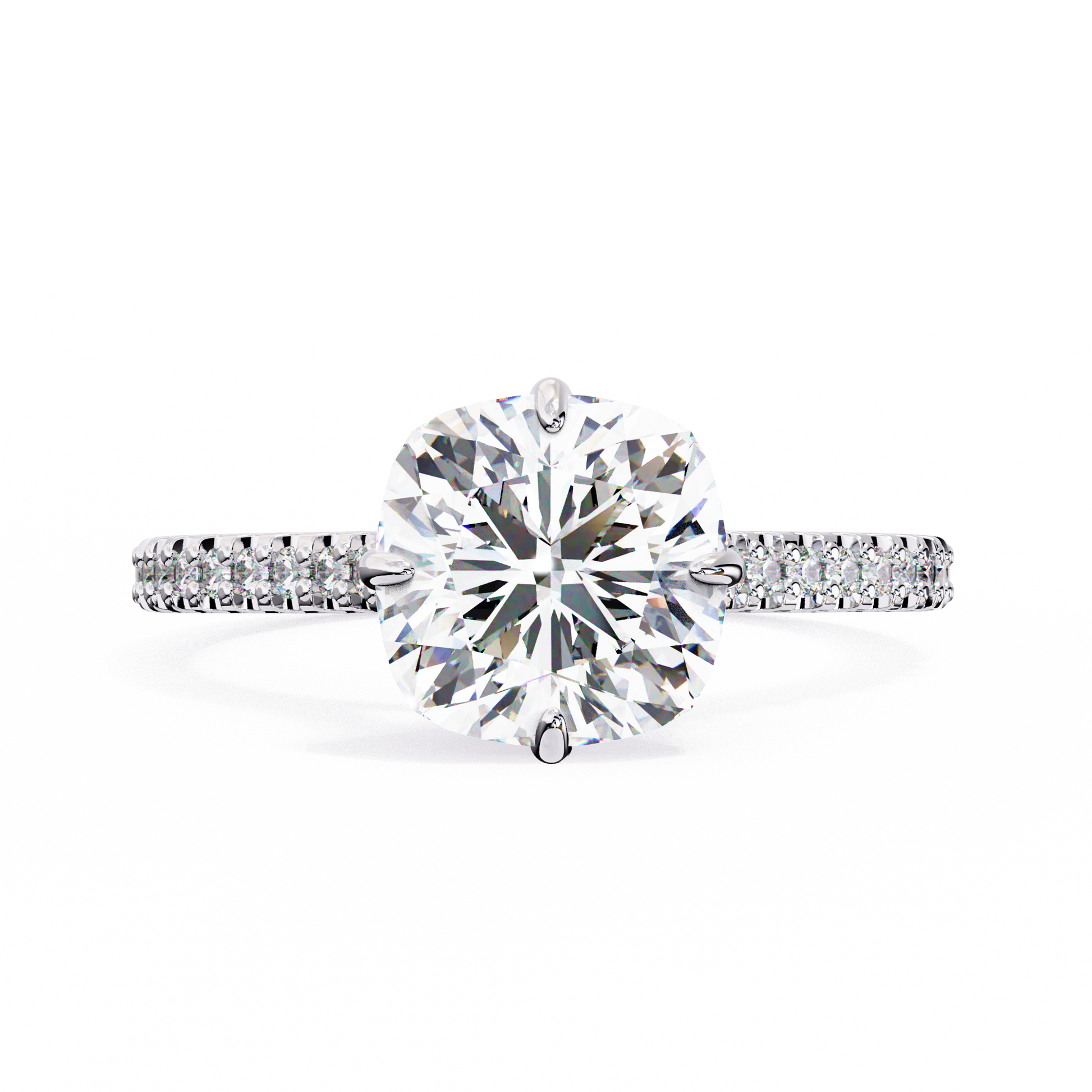 3.00  CT Cushion Cut Diamond Engagement Ring - Ulight Jewels