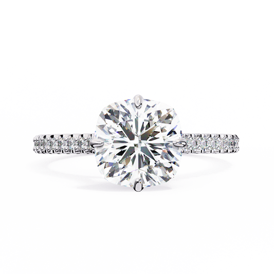 3.00  CT Cushion Cut Diamond Engagement Ring - Ulight Jewels