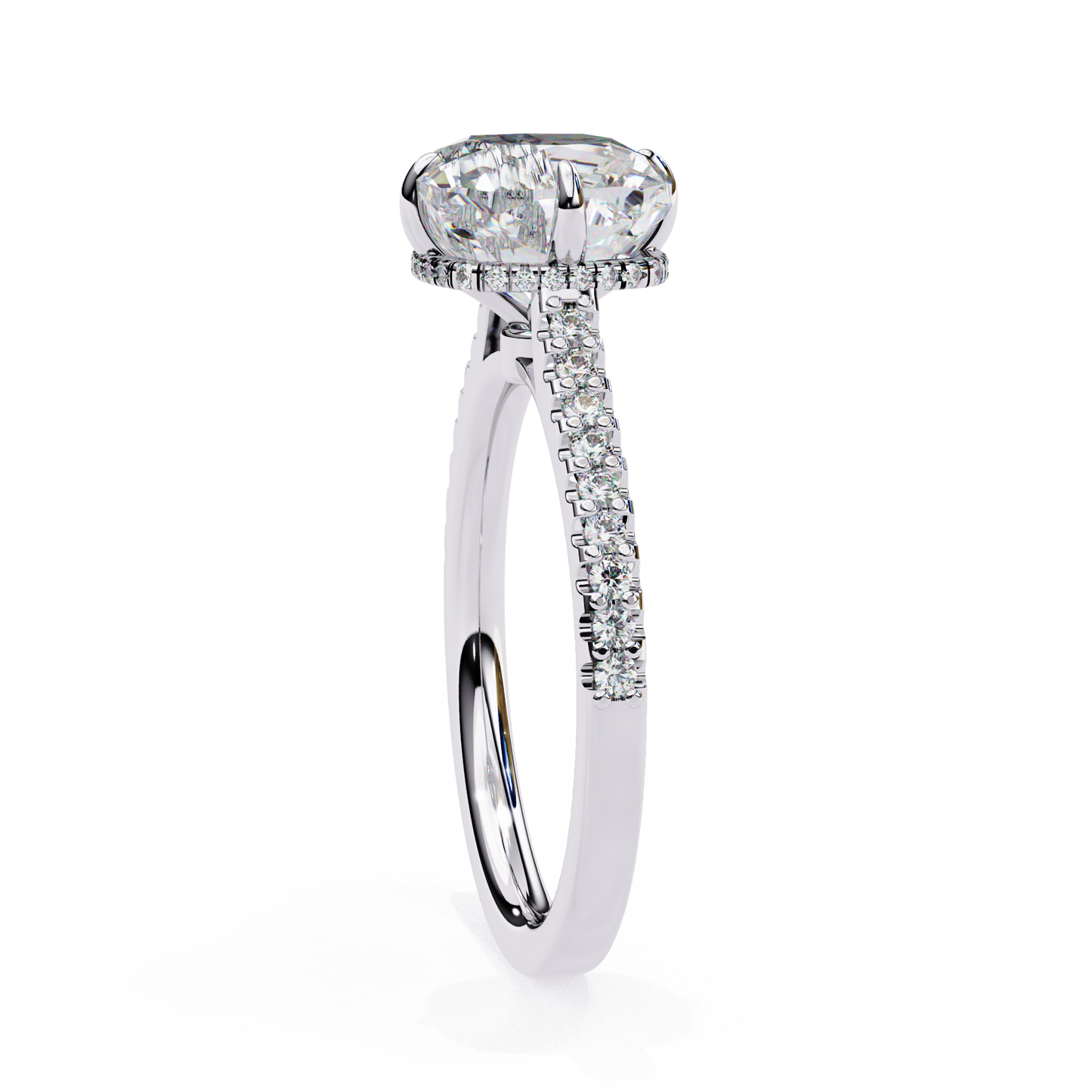 3.00  CT Cushion Cut Diamond Engagement Ring