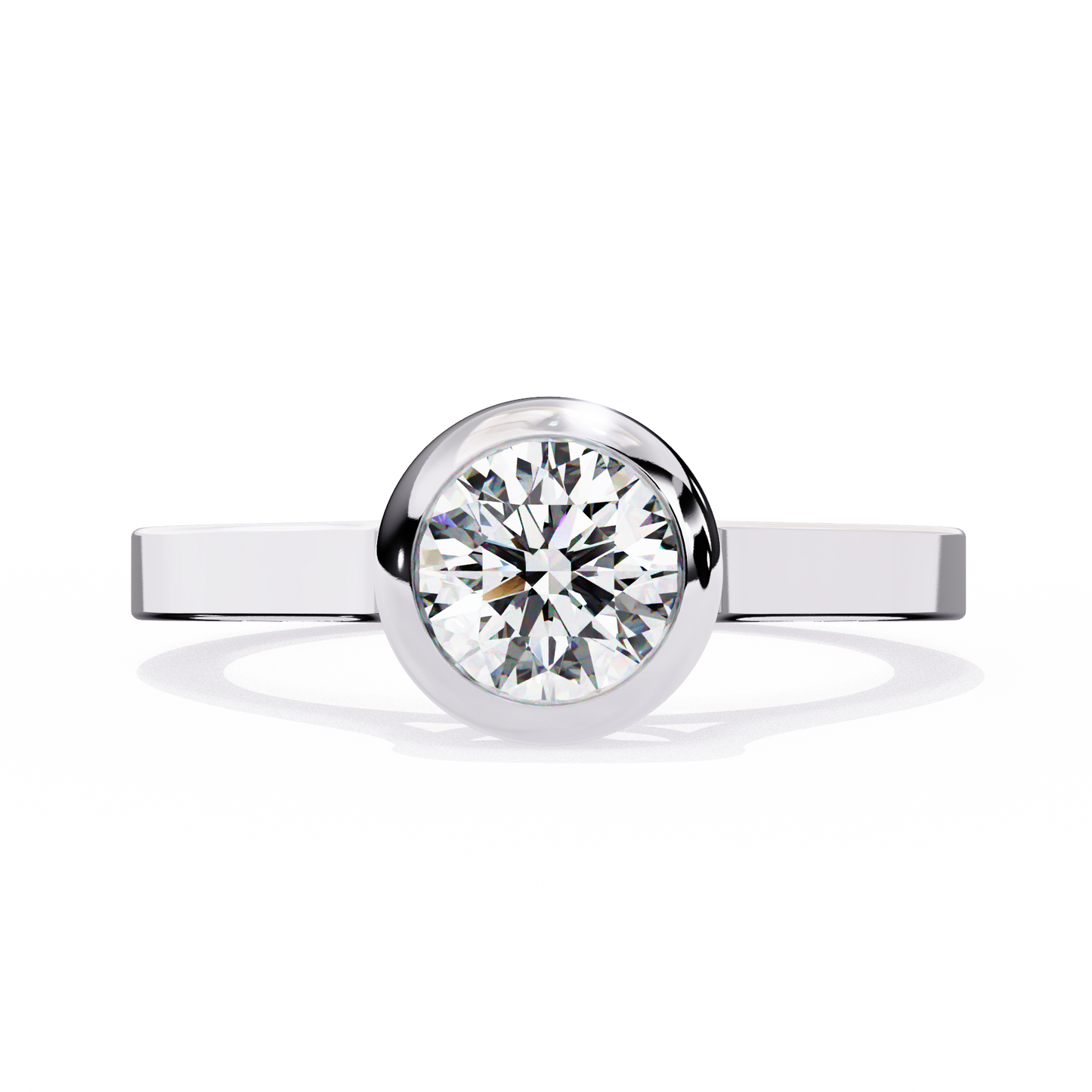 0.75 CT Round Cut Diamond Engagement Ring - Ulight Jewels