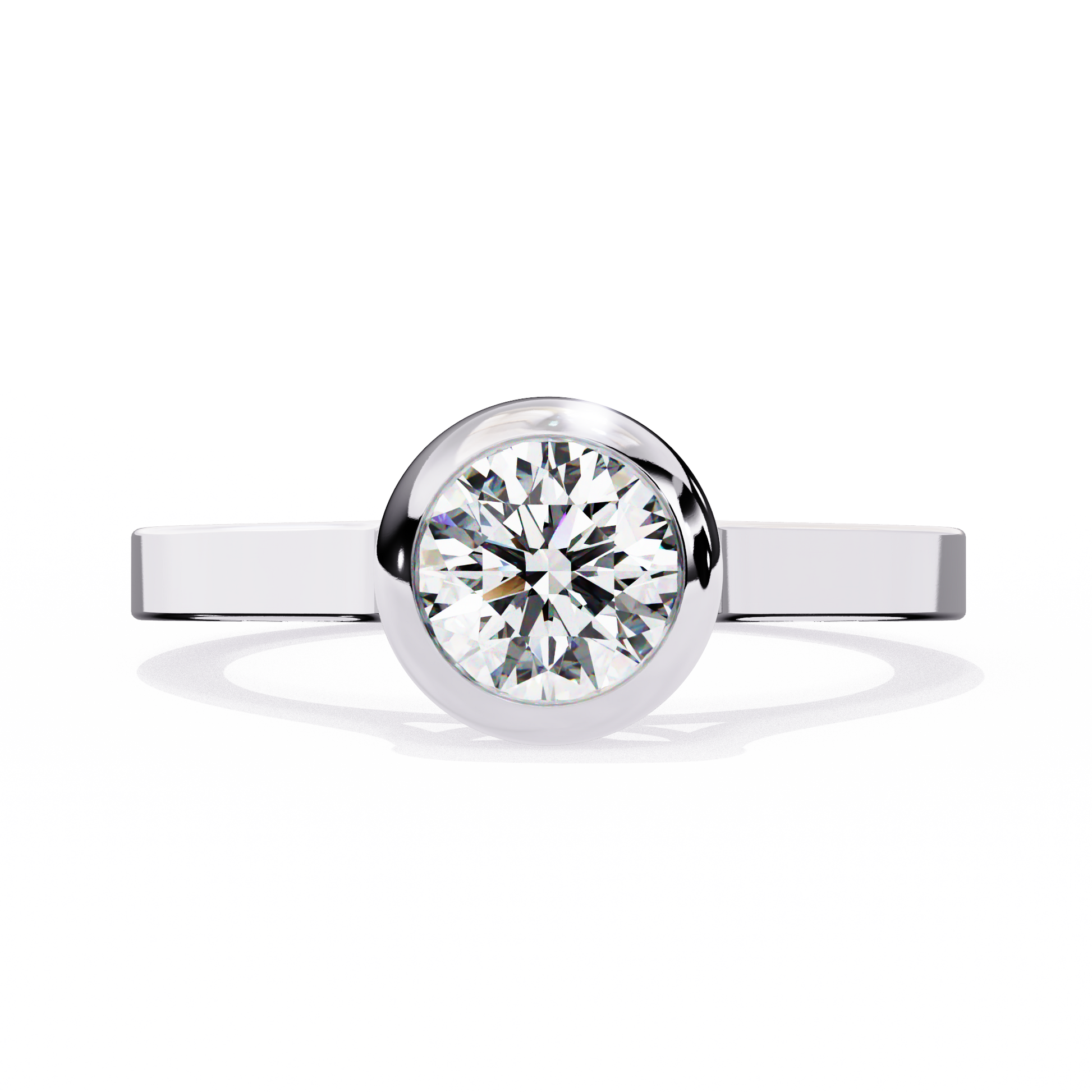 0.75 CT Round Cut Diamond Engagement Ring - Ulight Jewels