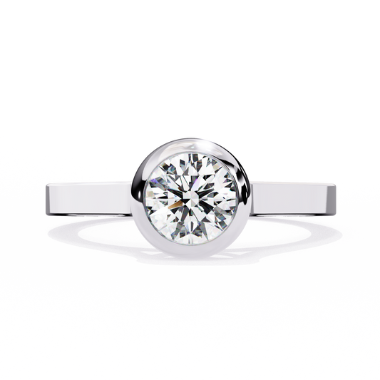 0.75 CT Round Cut Diamond Engagement Ring - Ulight Jewels