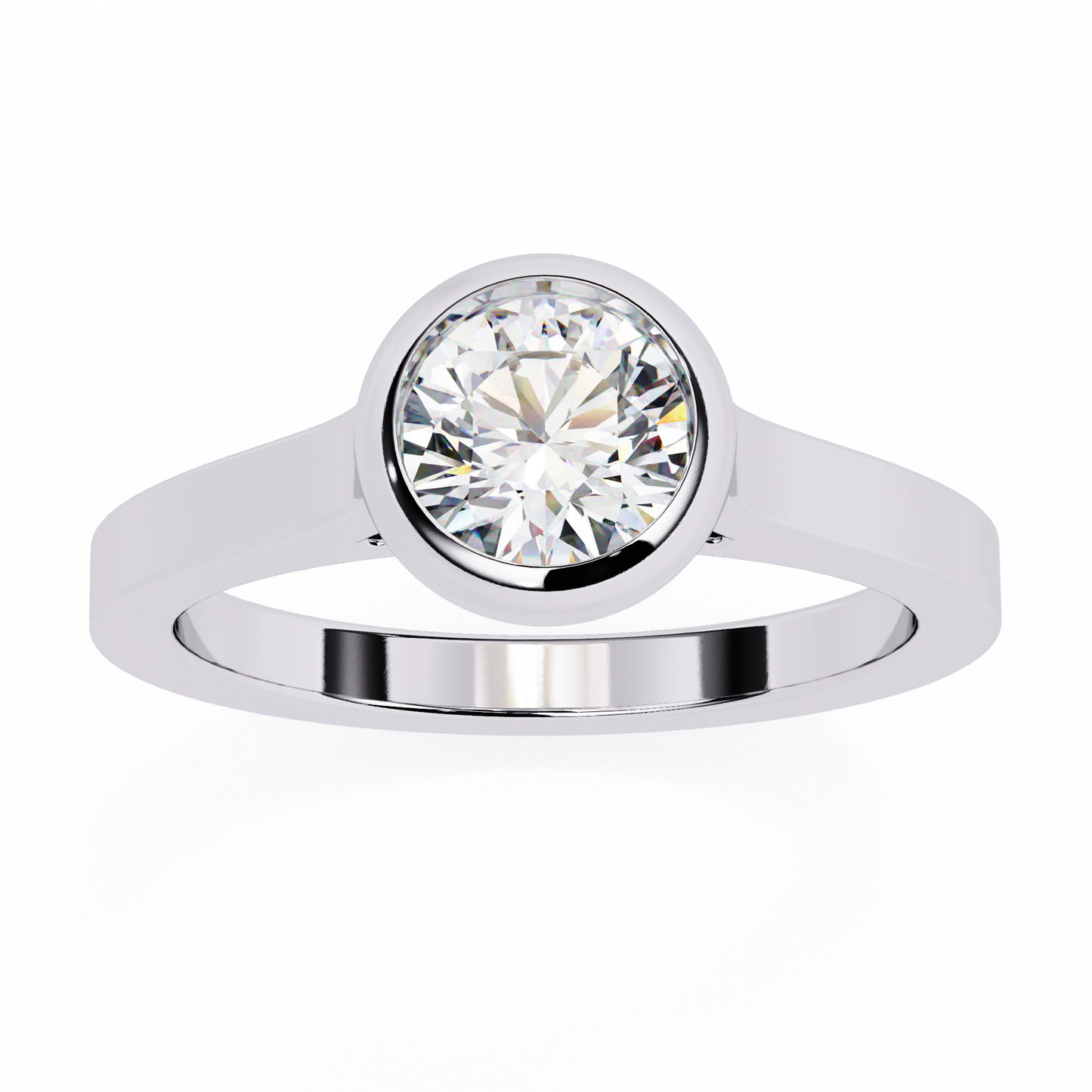 0.75 CT Round Cut Diamond Engagement Ring