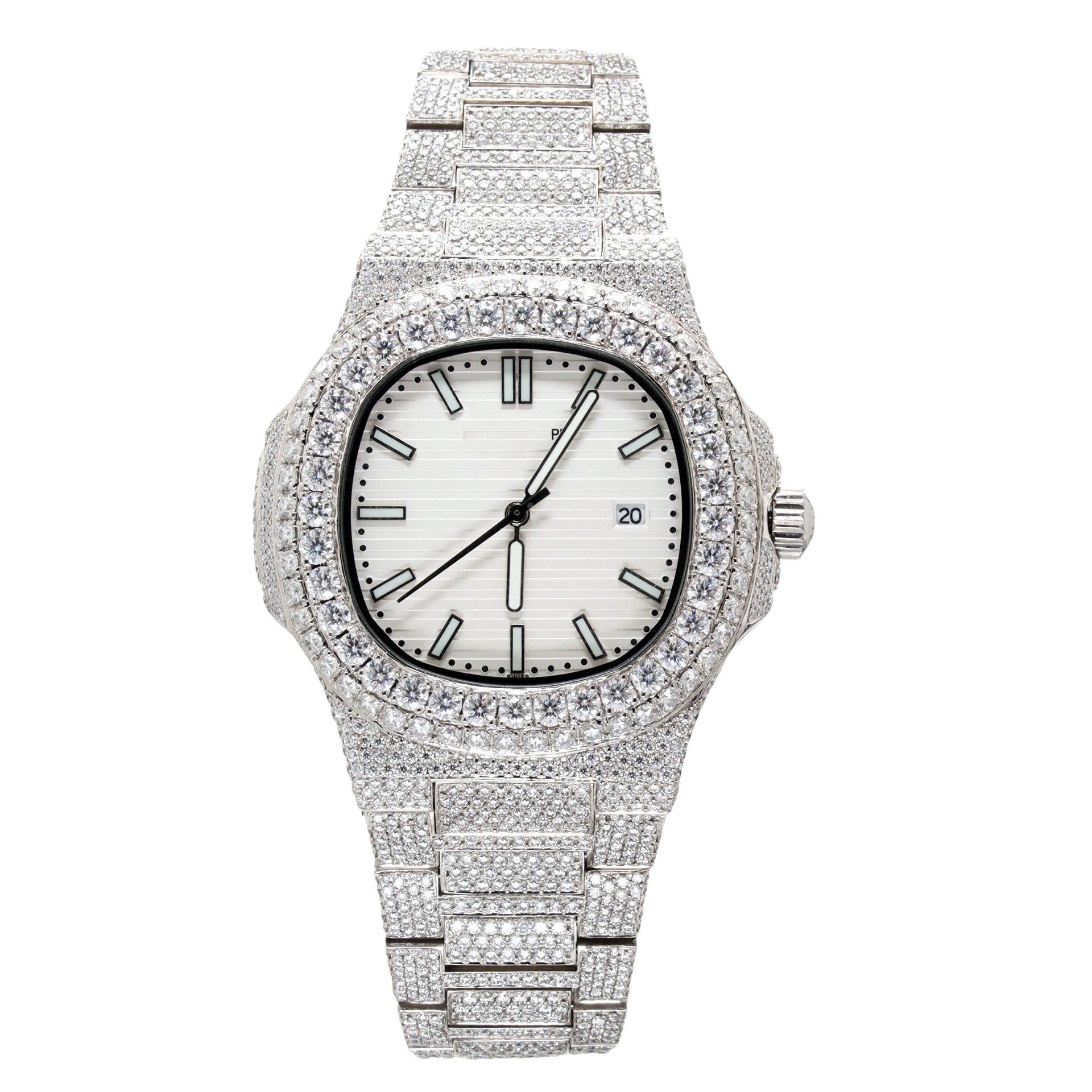 Glamorous Square Automatic Diamond Watch - Ulight Jewels