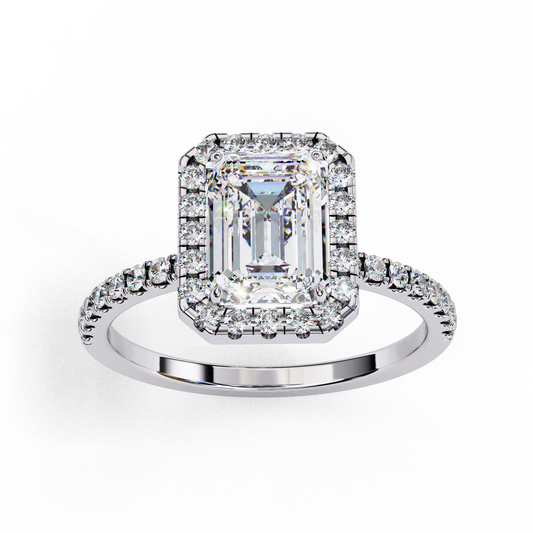 1.75 CT Emerald Cut Diamond Engagement Ring - Ulight Jewels