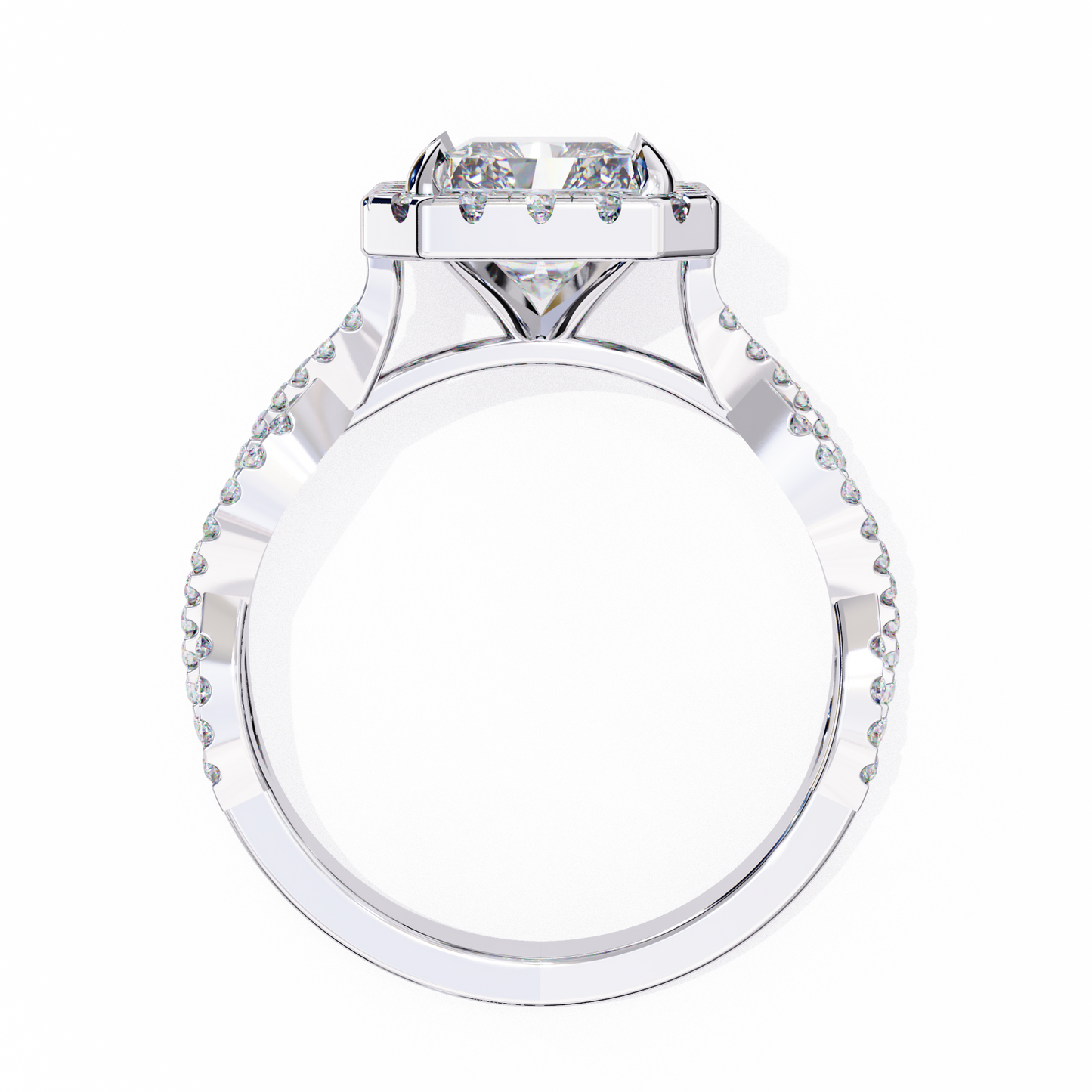 2.50 CT Radiant Cut Diamond Engagement Ring