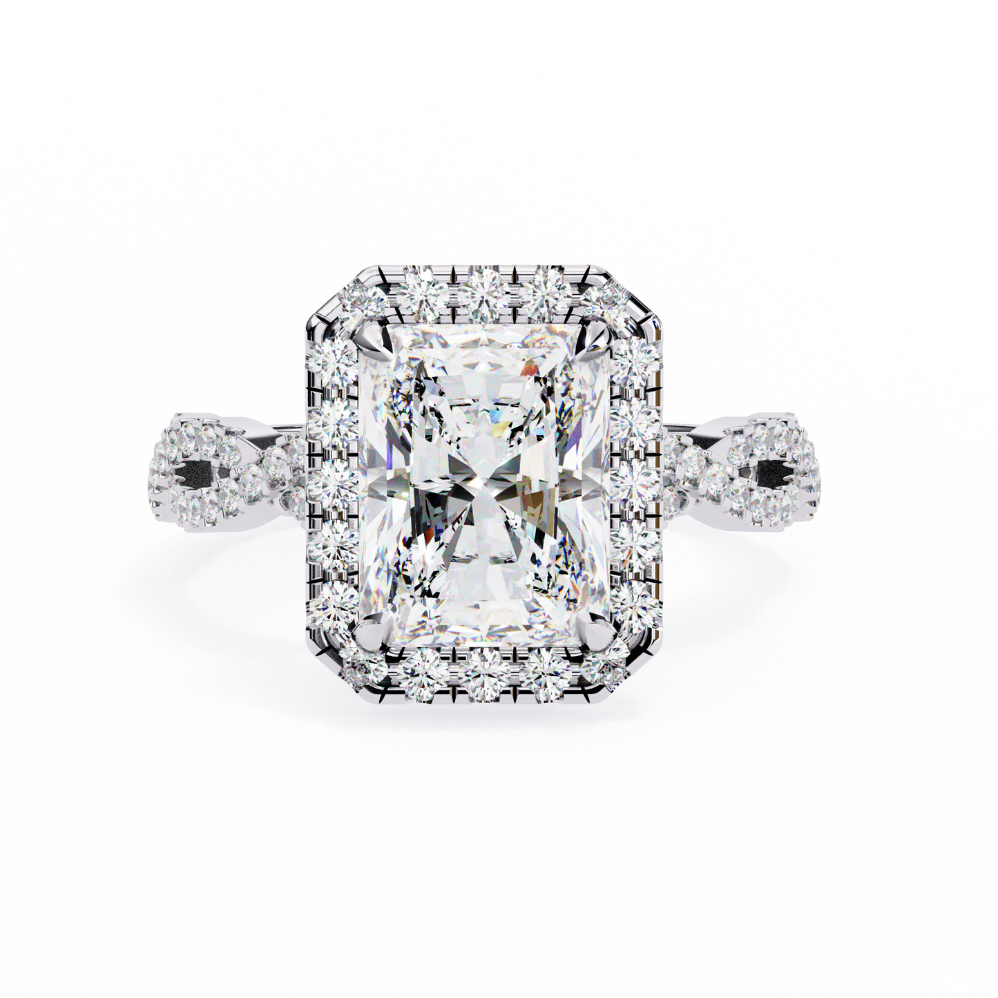 2.50 CT Radiant Cut Diamond Engagement Ring