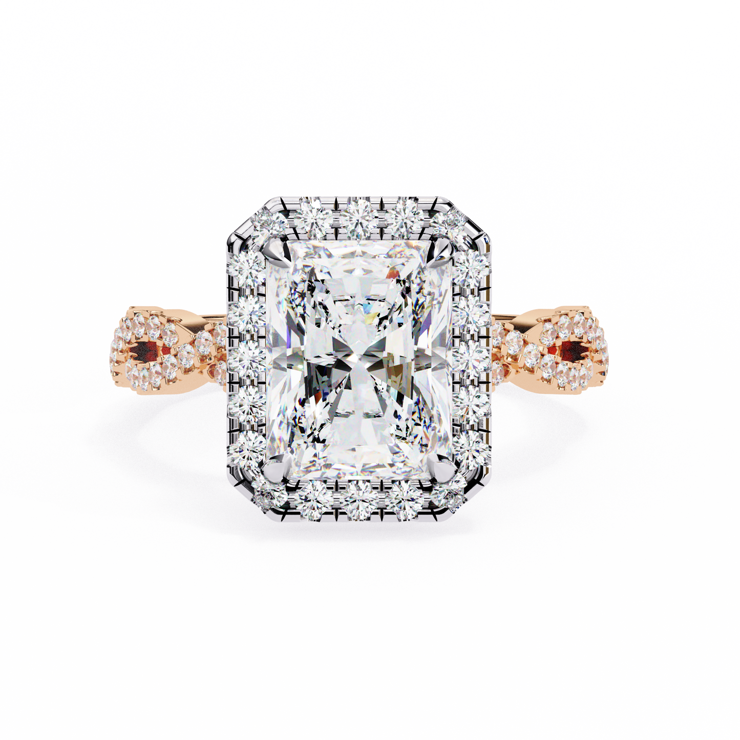 2.50 CT Radiant Cut Diamond Engagement Ring